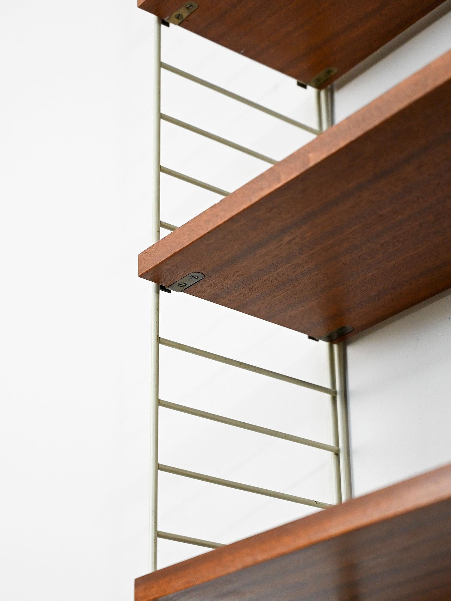 Bookcase with Metal Frame 'String' at 1stDibs