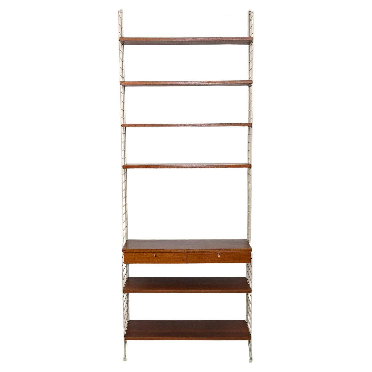 Bookcase with Metal Frame 'String' at 1stDibs