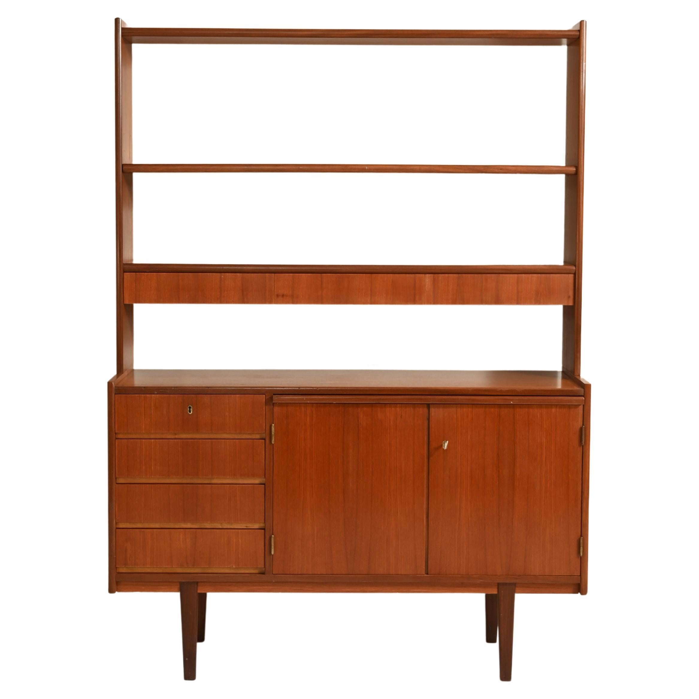 Collector Shelf in Ashwood with Blue Accents For Sale at 1stDibs