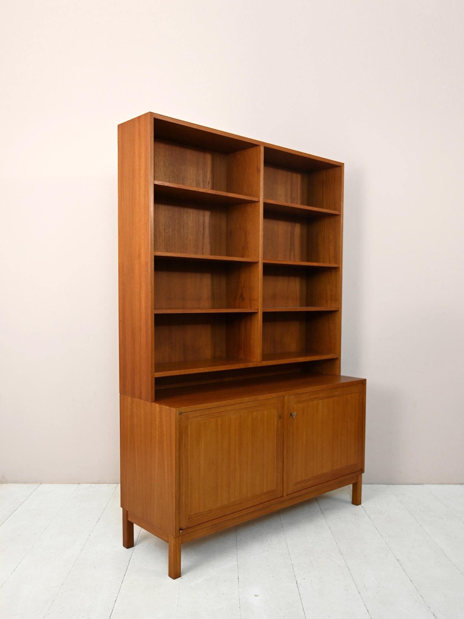 Mid-20th Century Bookcase with Sideboard For Sale