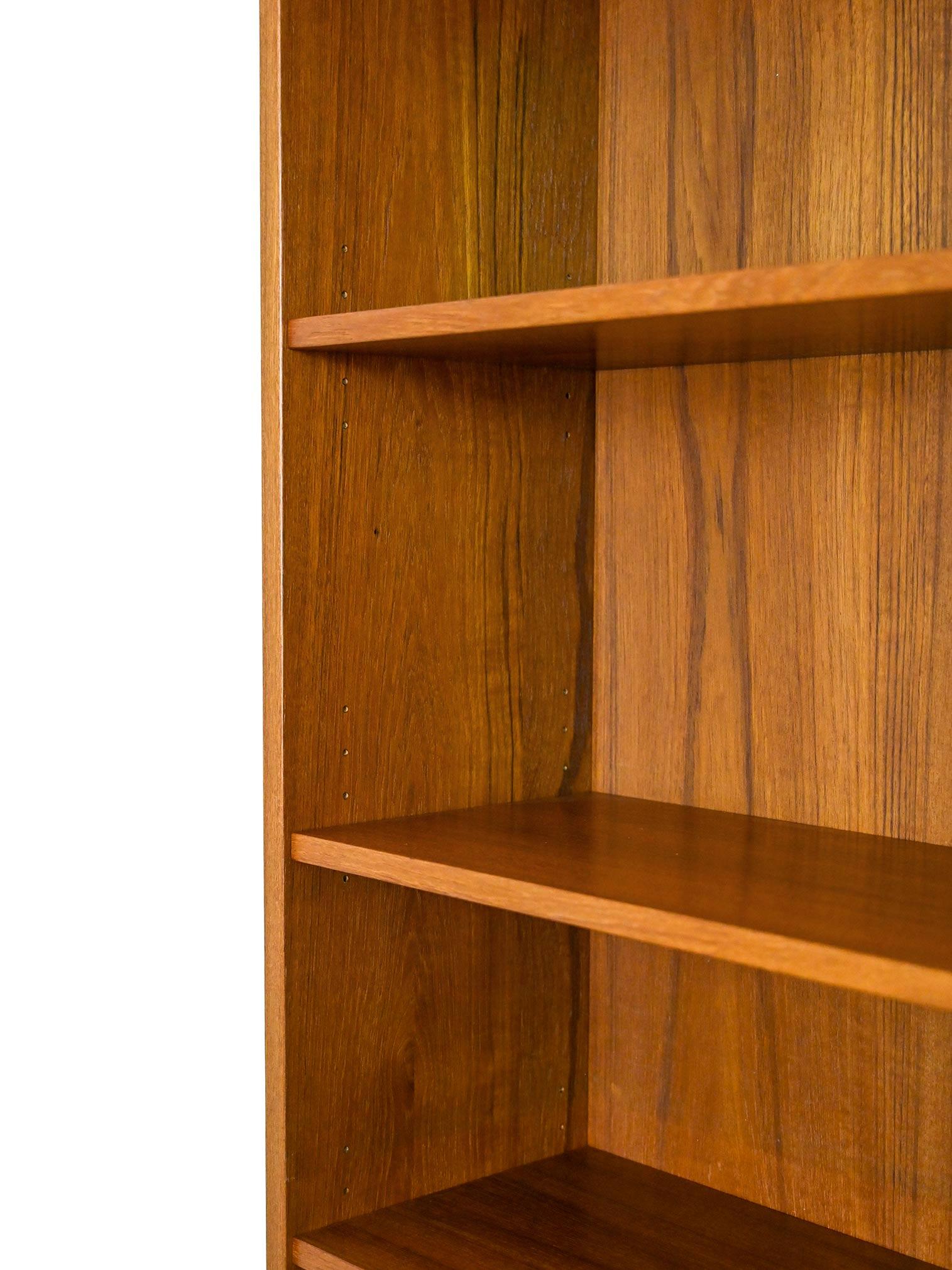 Teak Bookcase with Sideboard For Sale