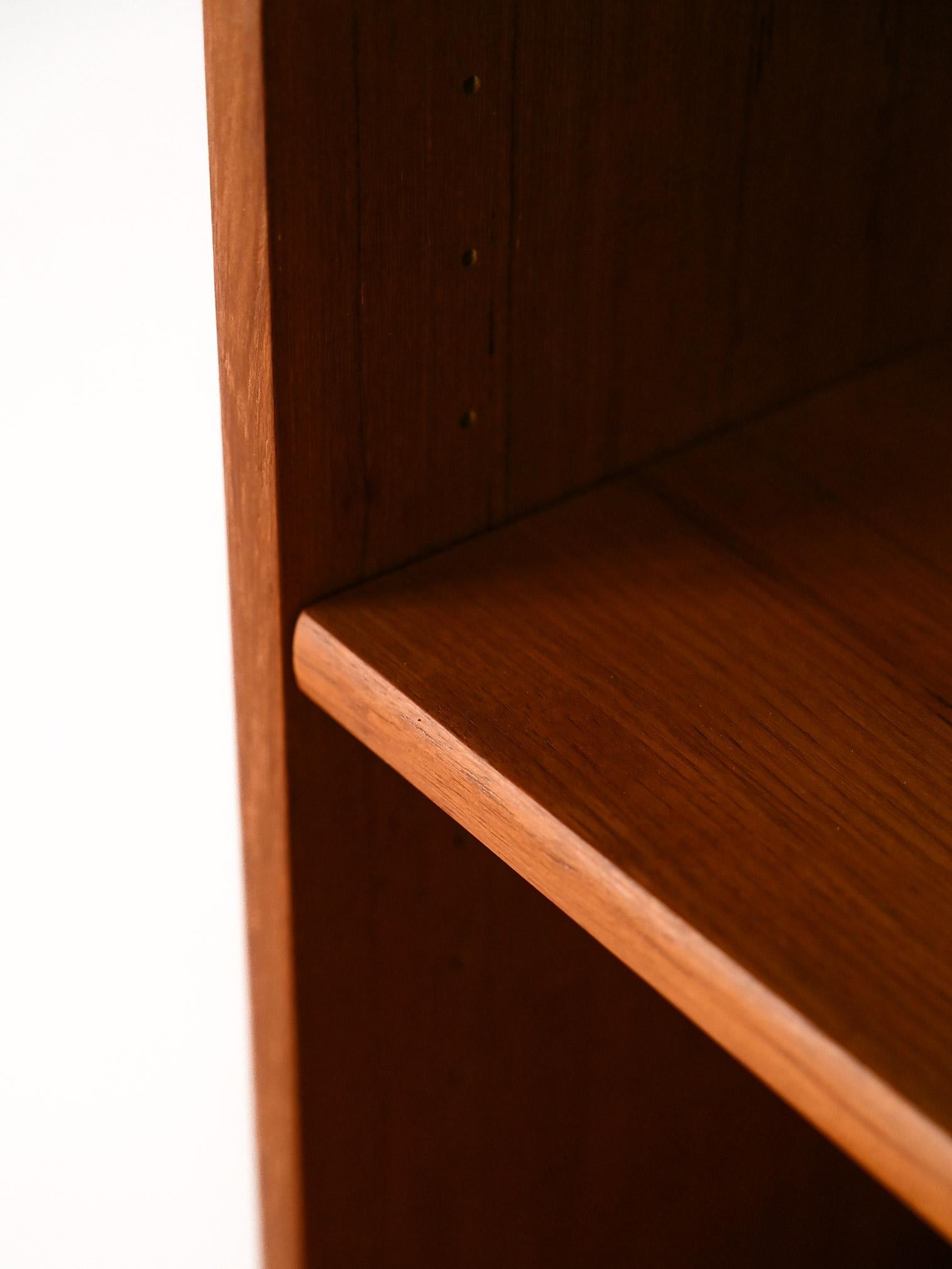 Teak Libreria con ante scorrevoli in vendita