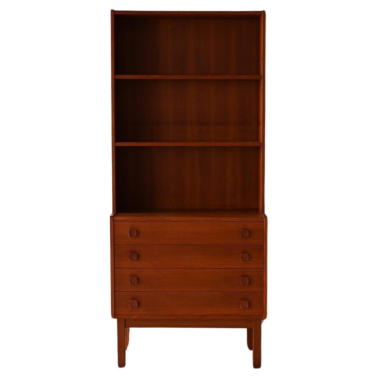 Bookcase with teak drawers