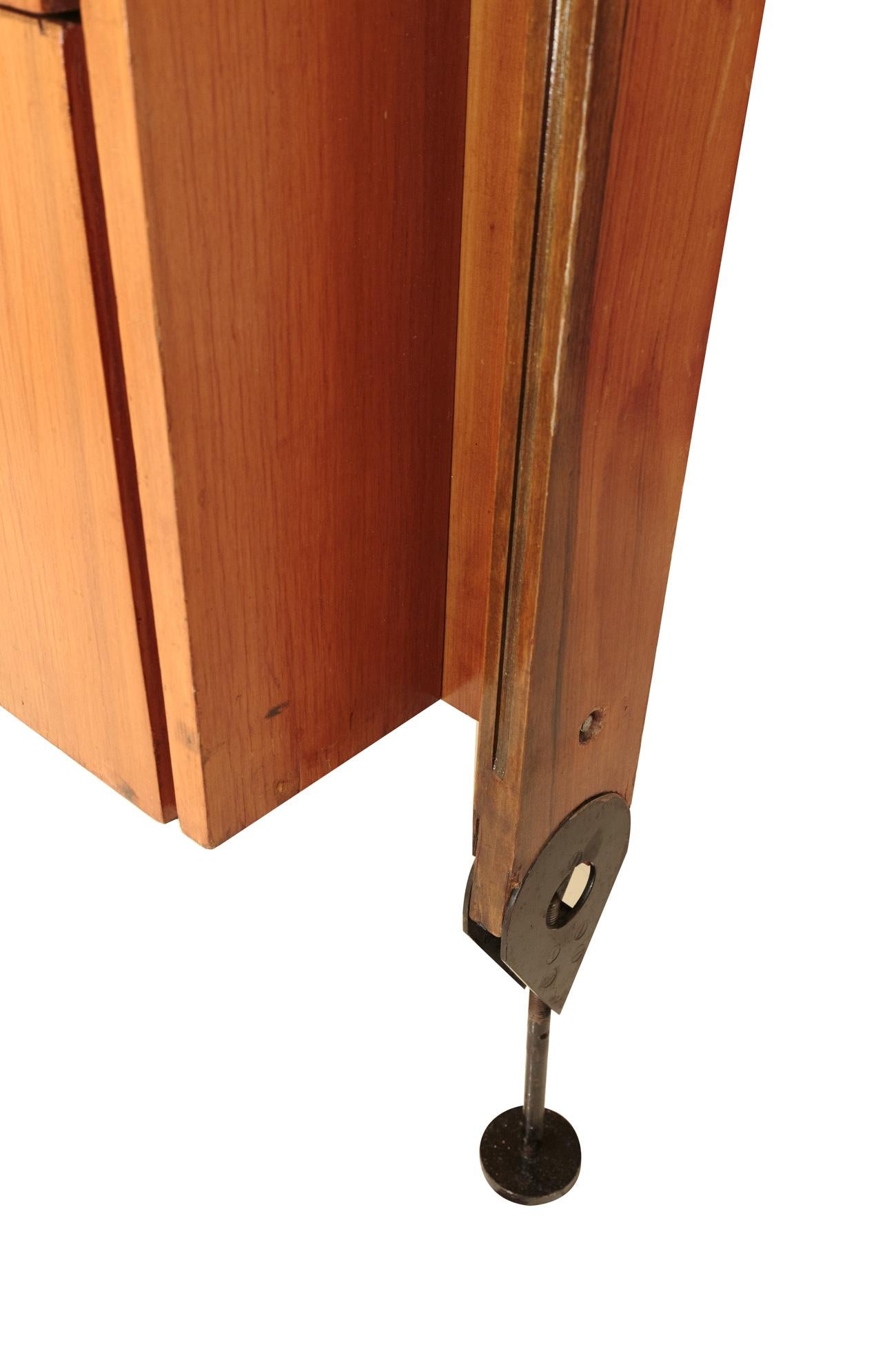 Mid-Century Modern La Permanente Cantu Midcentury Iron and Wood Italian Bookcase, 1950s 