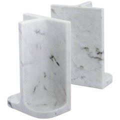 Bookends Charles 
Elie in Carrara Marble