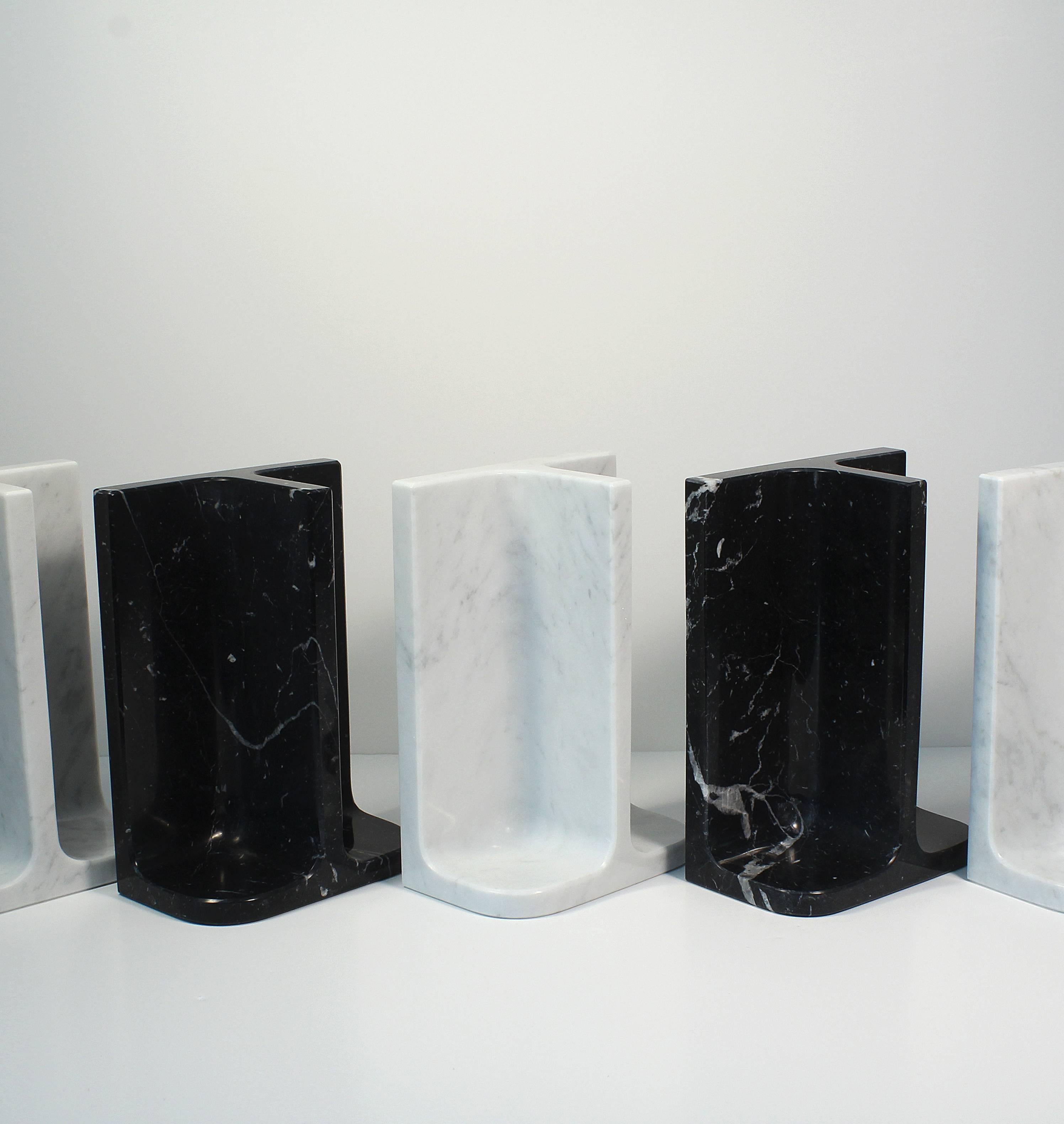 Bookends Charles & Elie in Marquina Marble In New Condition For Sale In Toulouse, FR