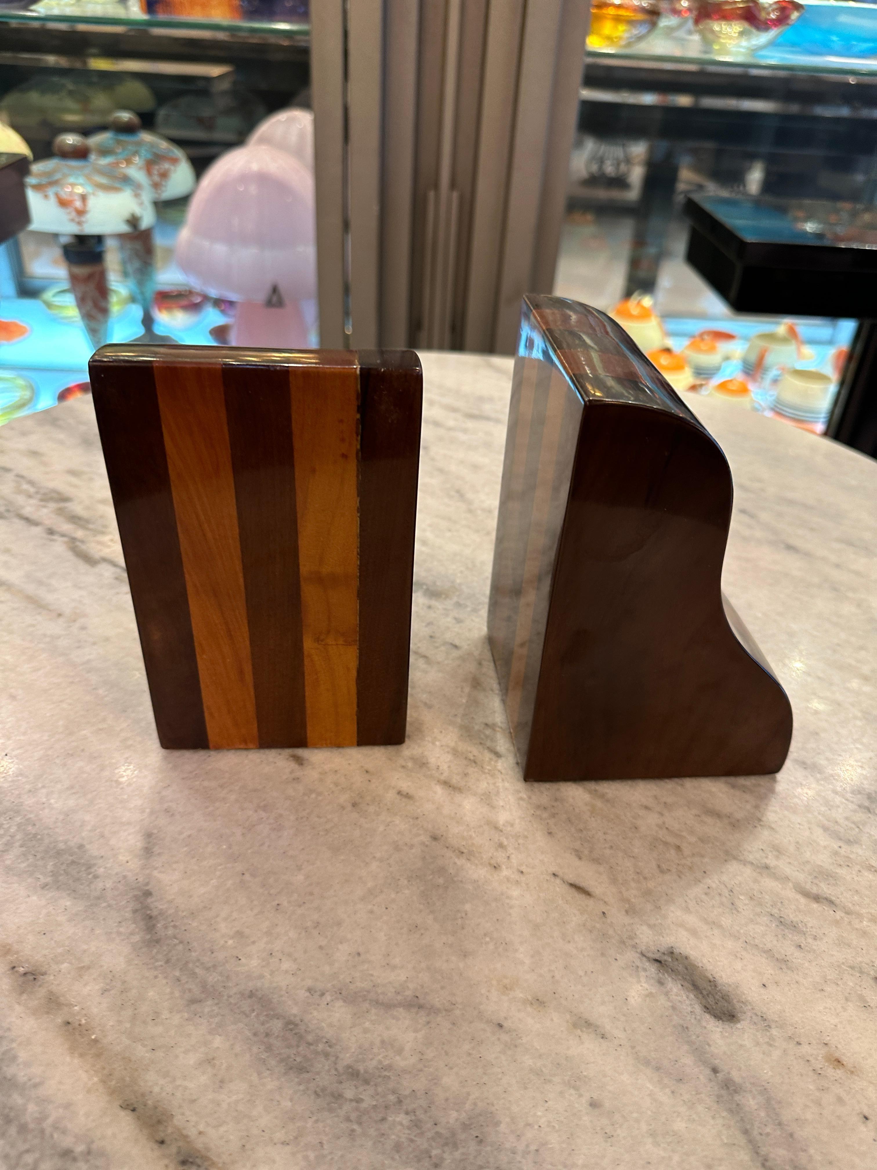 French Bookends in wood, France , Style: Art Deco For Sale
