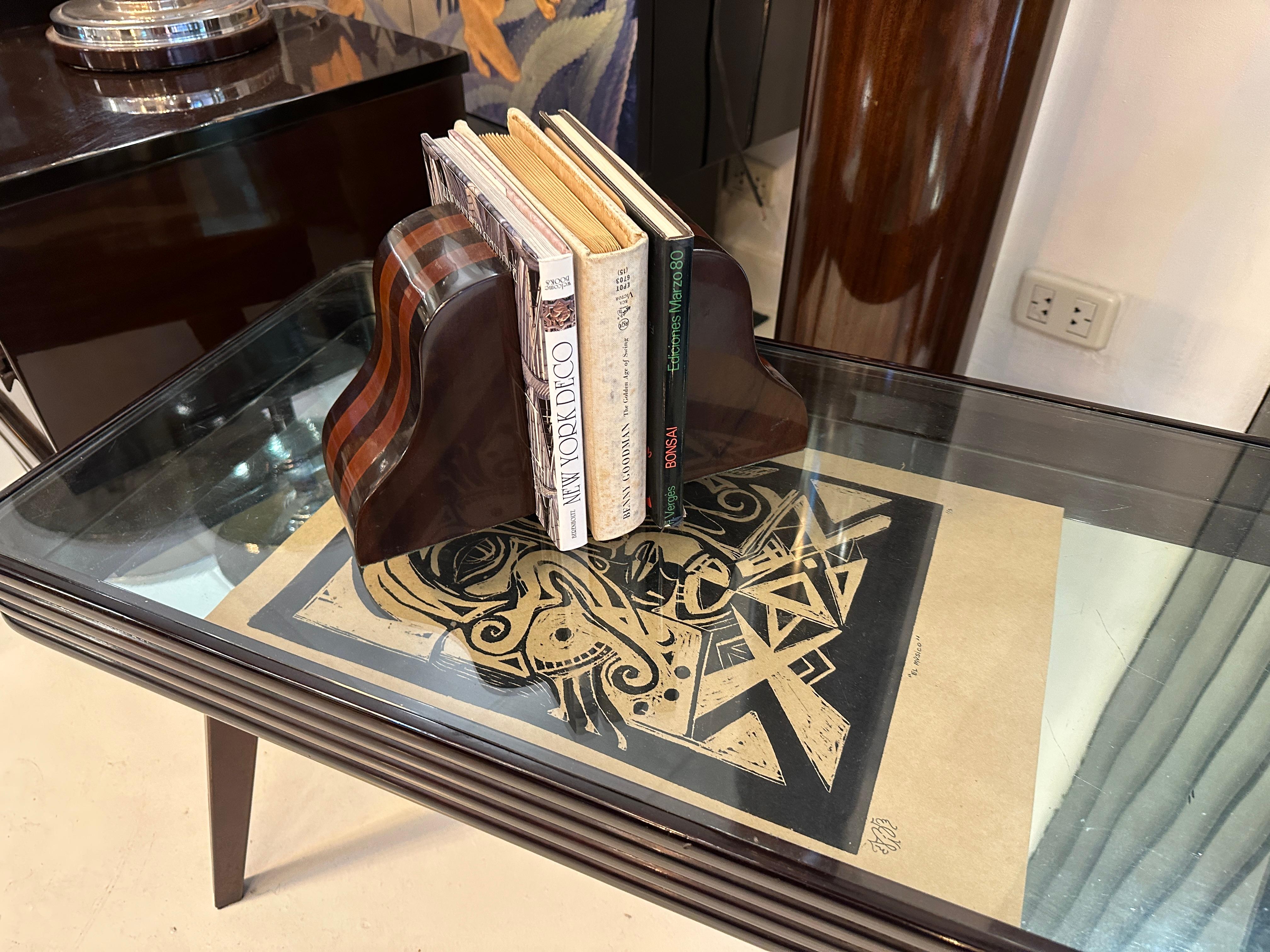 Bookends in wood, France , Style: Art Deco For Sale 3