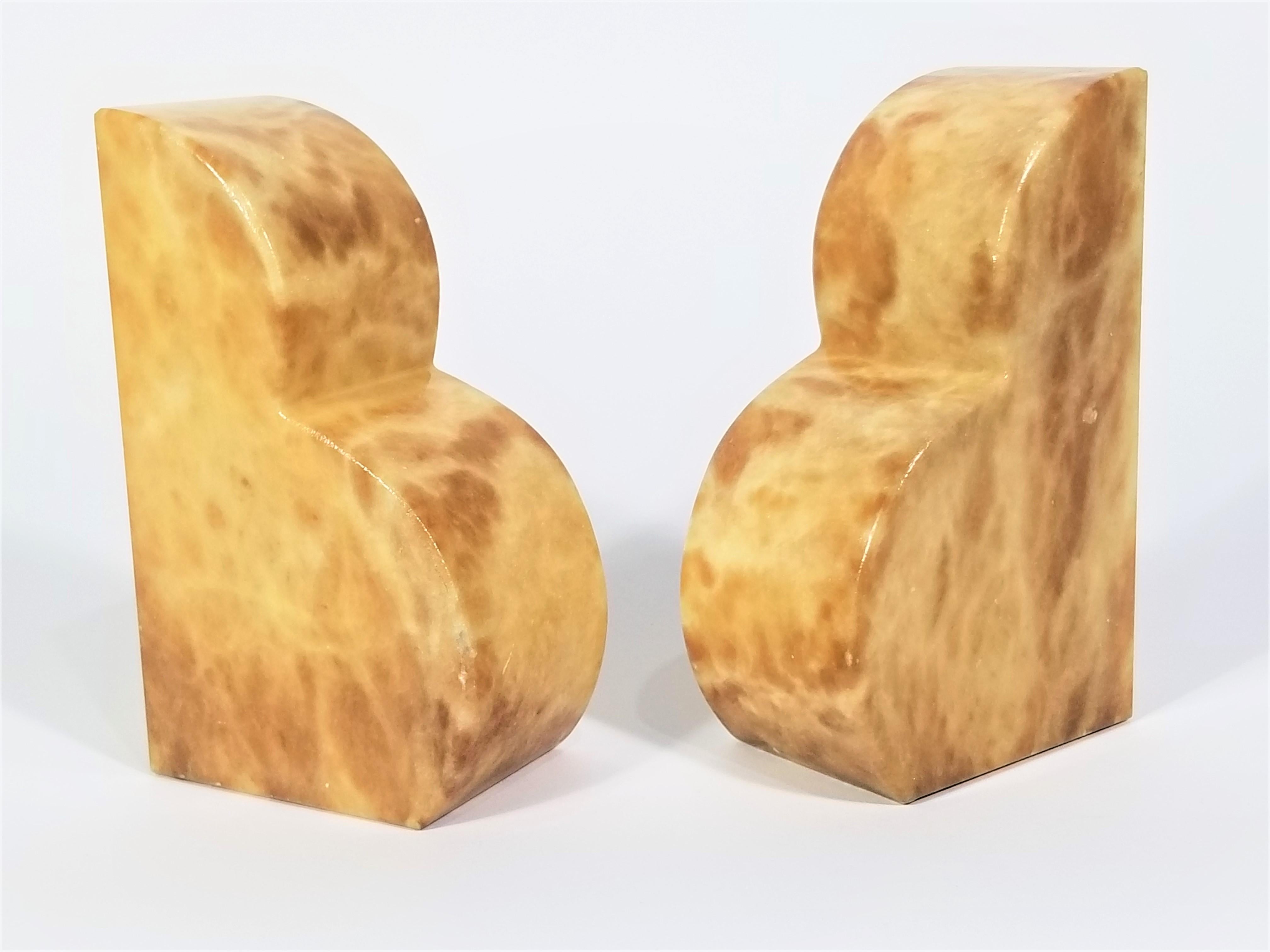 Bookends Italian Marble Made in Italy Mid Century In Good Condition In New York, NY