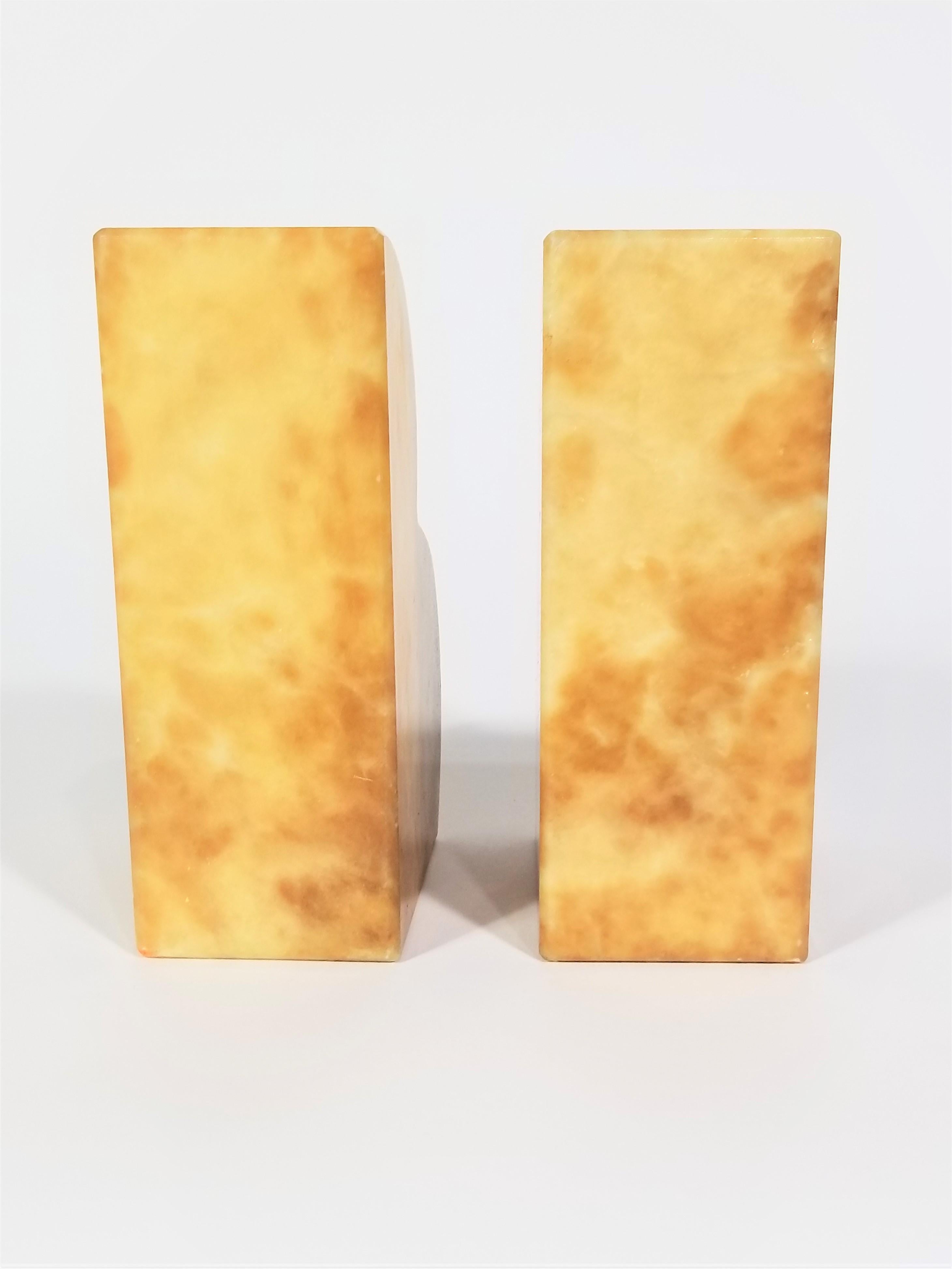 Bookends Italian Marble Made in Italy Mid Century 1