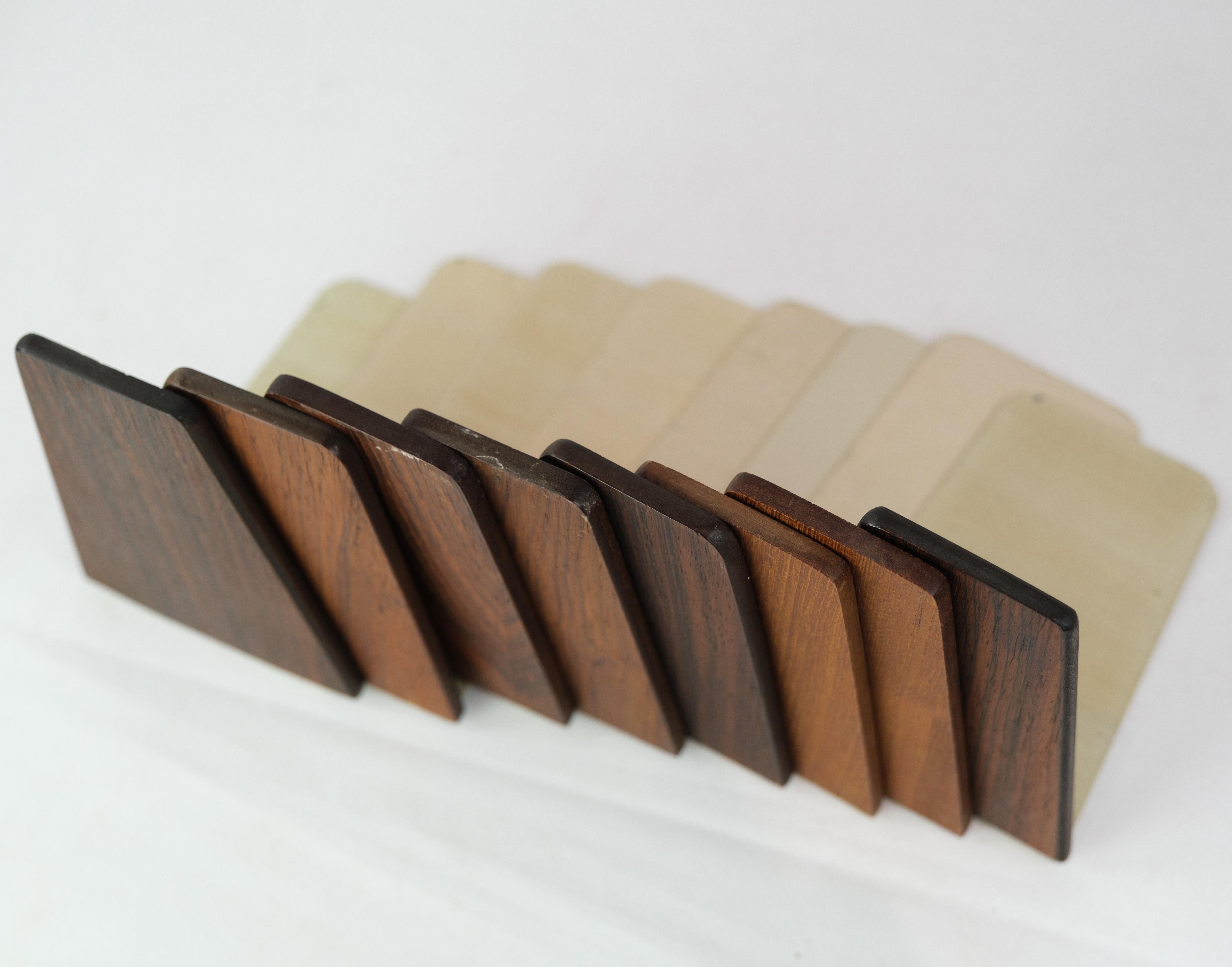 Mid-Century Modern Bookends, Rosewood, 1960 For Sale