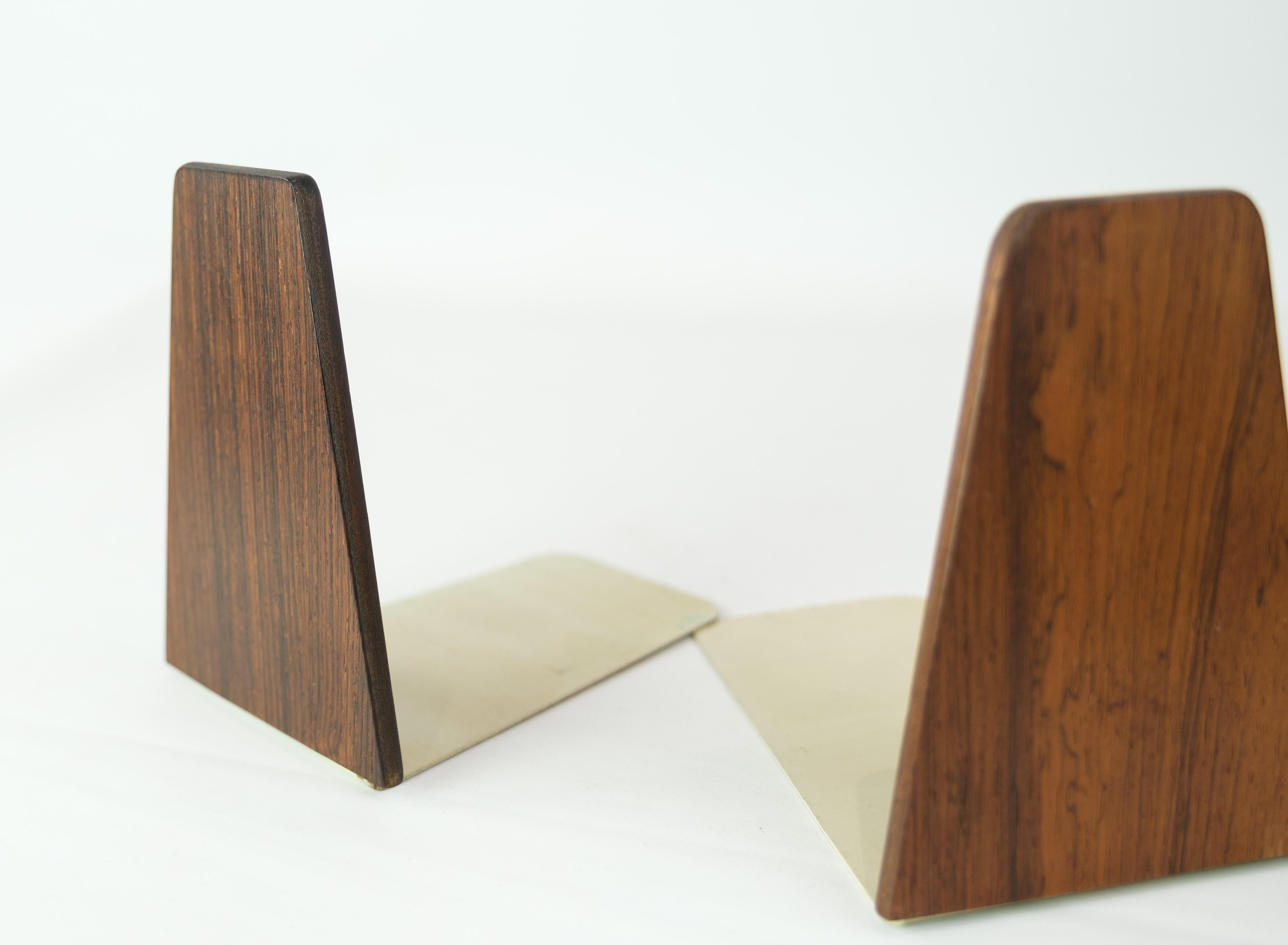 Bookends, Rosewood, 1960 In Good Condition For Sale In Lejre, DK