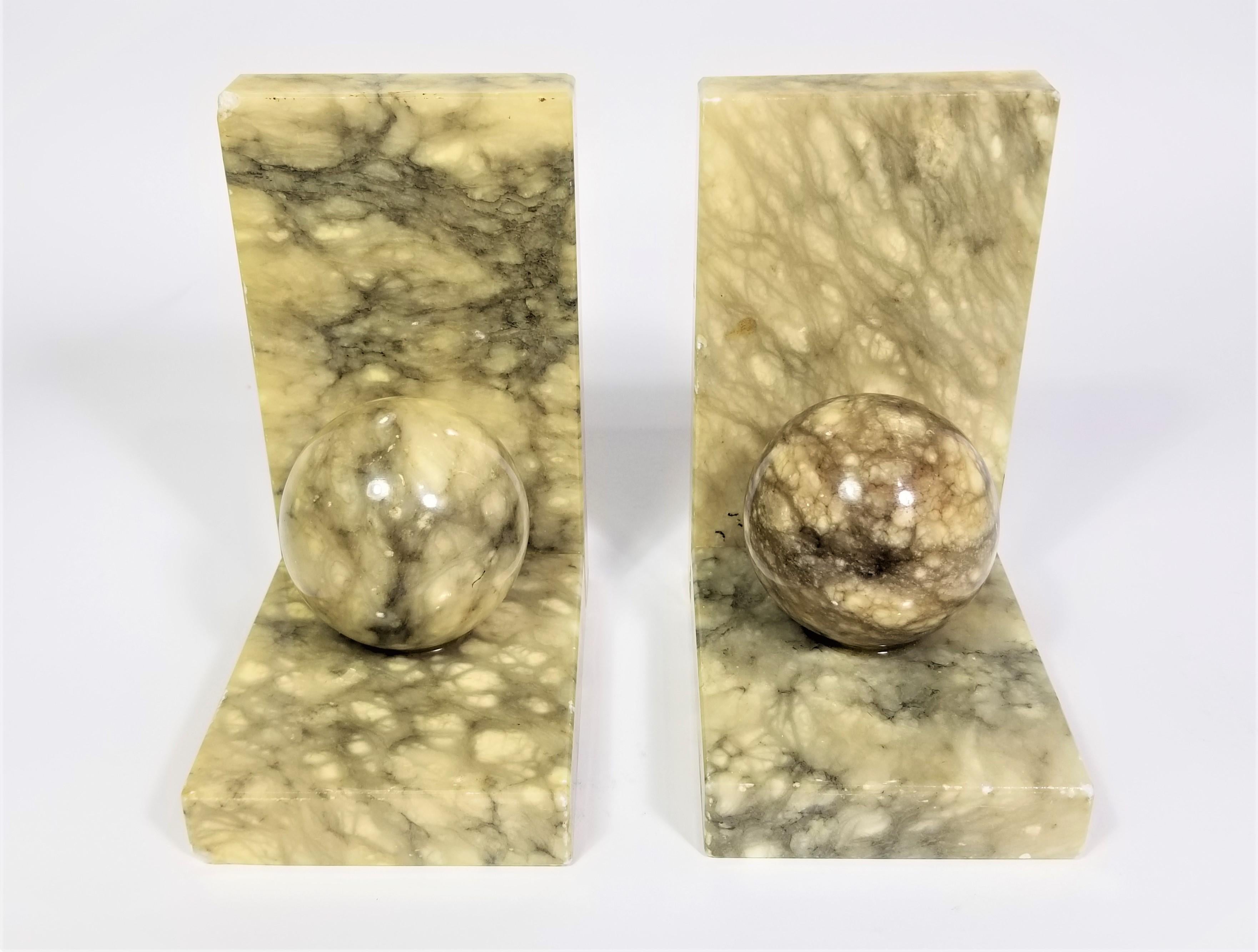 Bookends Vintage Italian Alabaster Marble For Sale 5