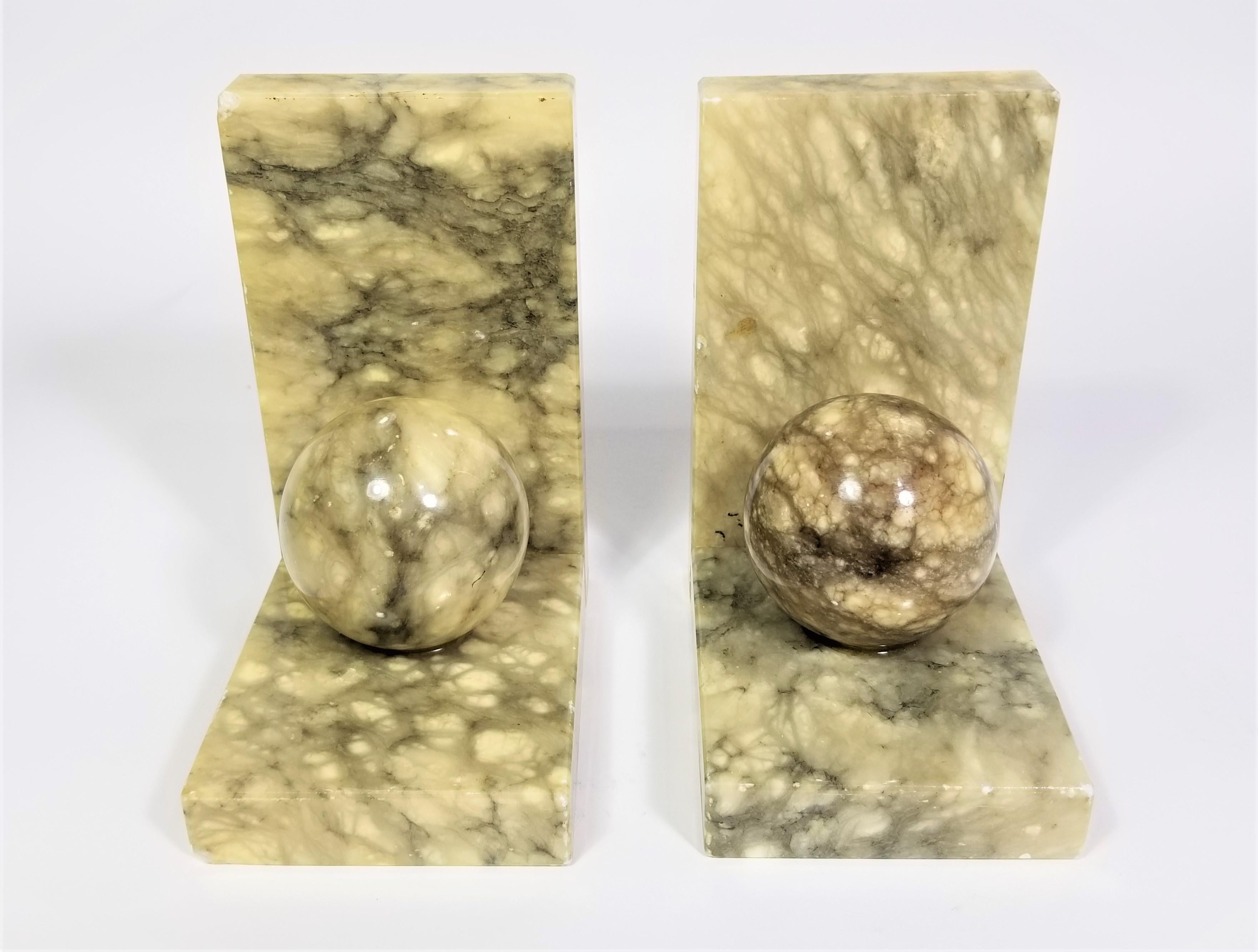 Bookends Vintage Italian Alabaster Marble  For Sale 5