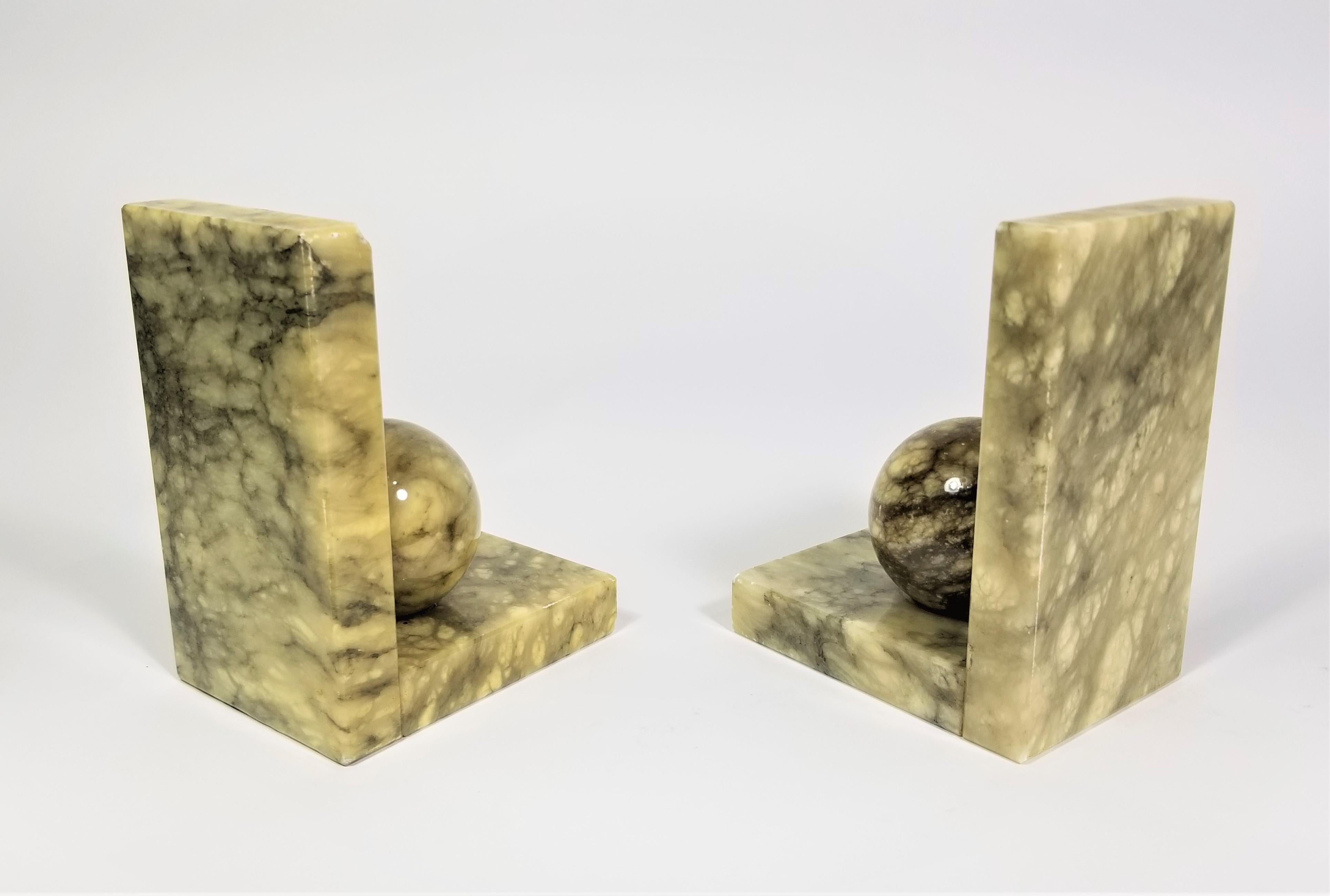 Bookends Vintage Italian Alabaster Marble  For Sale 8