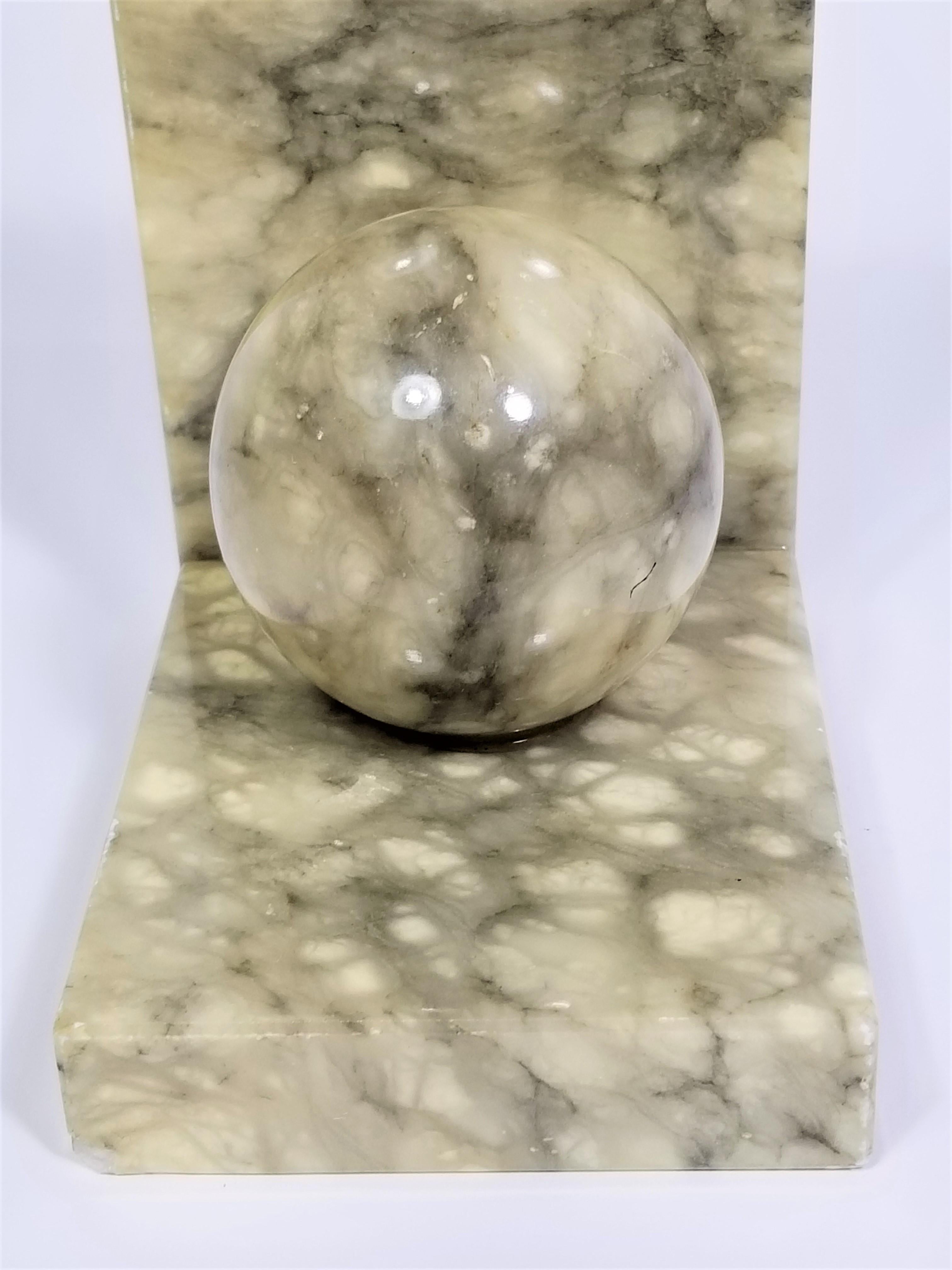 vintage marble bookends