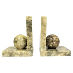 Bookends Vintage Italian Alabaster Marble 