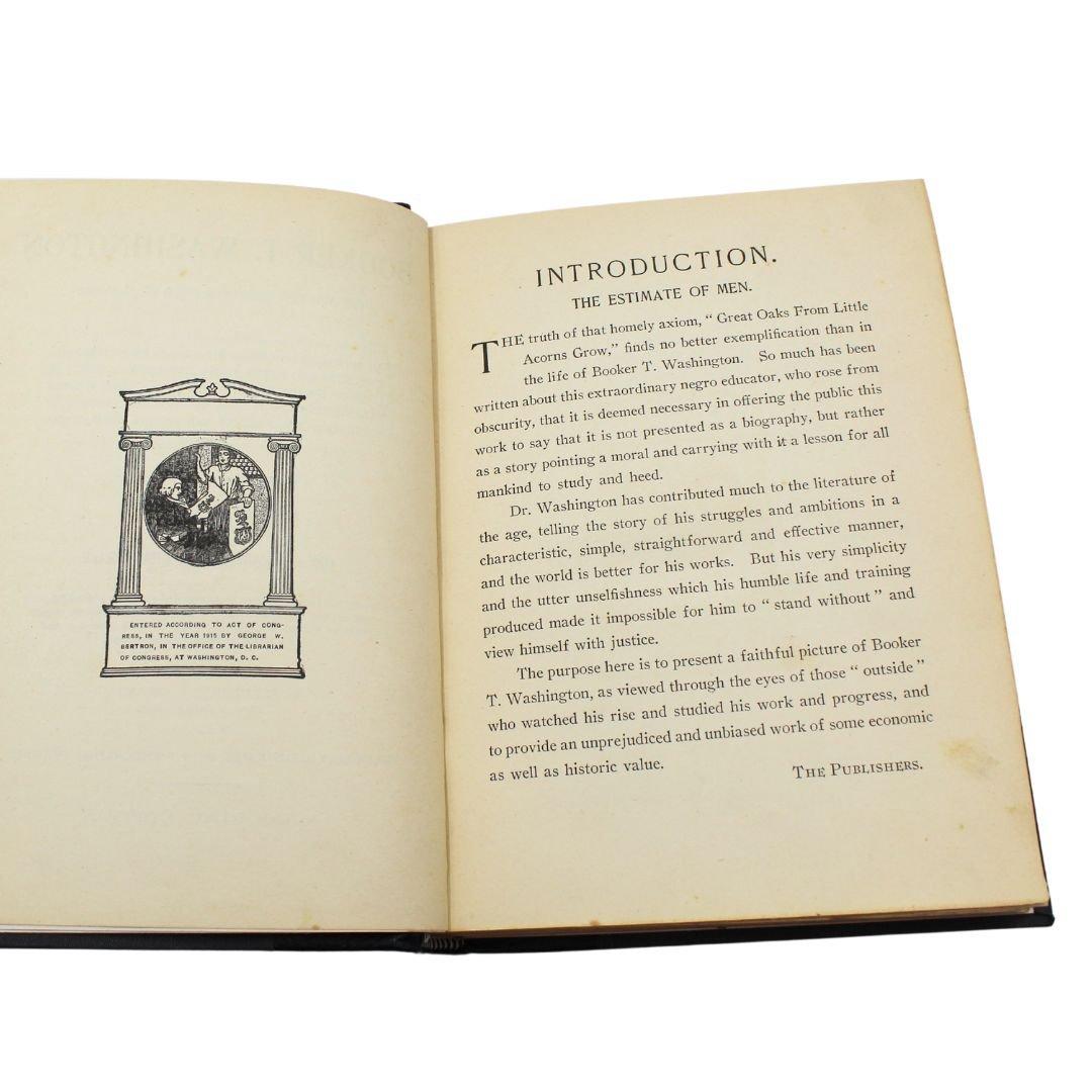 Cuir Livreur T. Washington par Frederick E. Drinker, édition commémorative, 1915 en vente