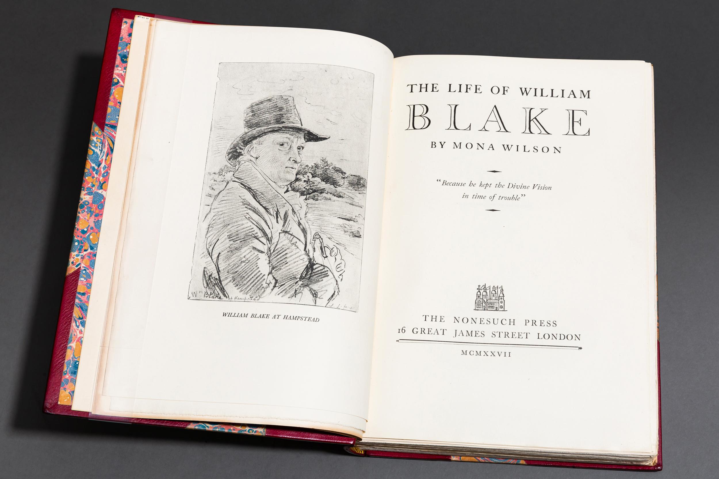 English 'Books' 1 Volume, Mona Wilson, The Life Of William Blake