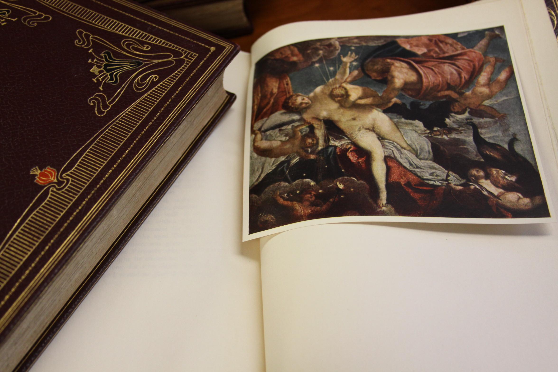 Books, a History of Painting, Antique Leather-Bound Collections 9