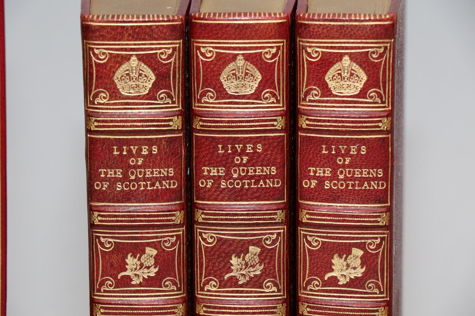 Leatherbound. 8 volumes. Bound in full red morocco by Bayntun with all edges gilt, raised bands, and gilt tooling on covers & spines. Illustrated. Very good. Published in Edinburgh & London by William Blackwood & Sons in 1850.



           