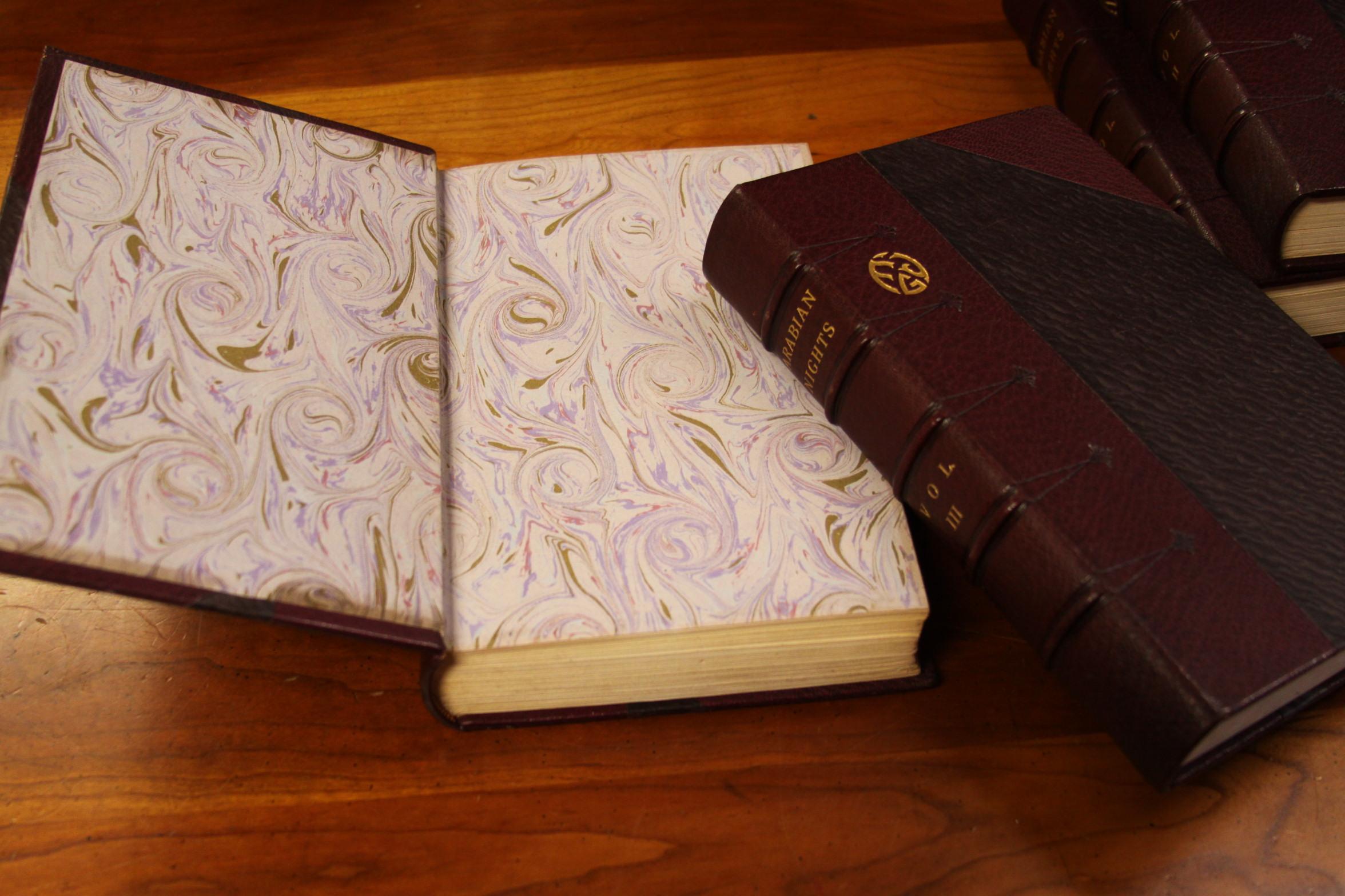 19th Century Books. Leather Bound Antiques Collection . The Arabian Nights. Richard F Burton