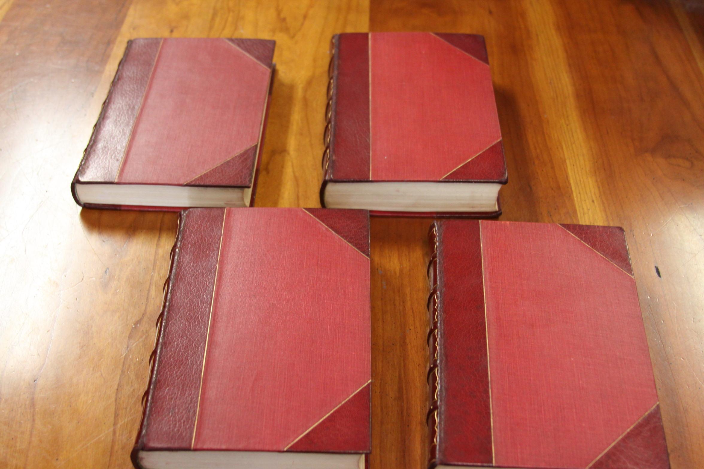 Books. Collection Leather Bound Antiques Books.  The Novels of the Bronte Sister 5