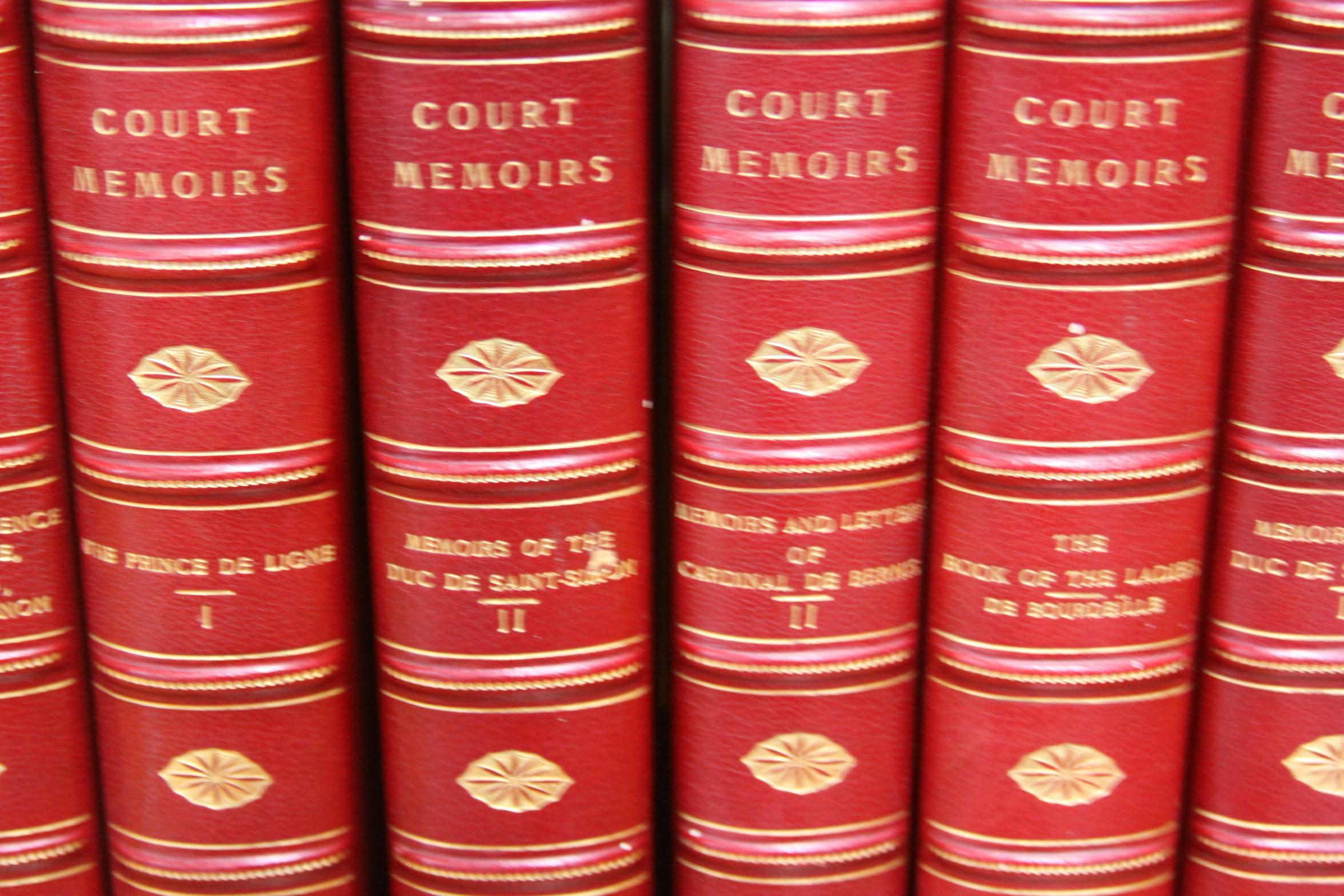 20th Century Collections of Leather bound Antiques  Books , The Royal Court Memoirs  