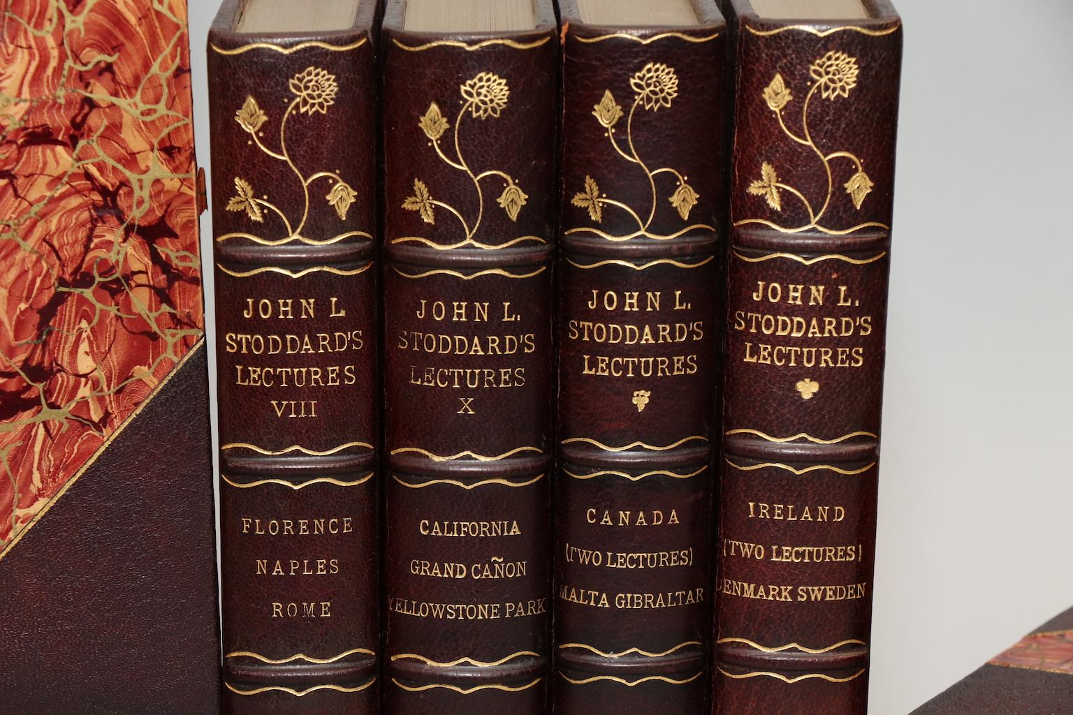 Dyed Books, John L. Stoddard's Lectures Art Edition