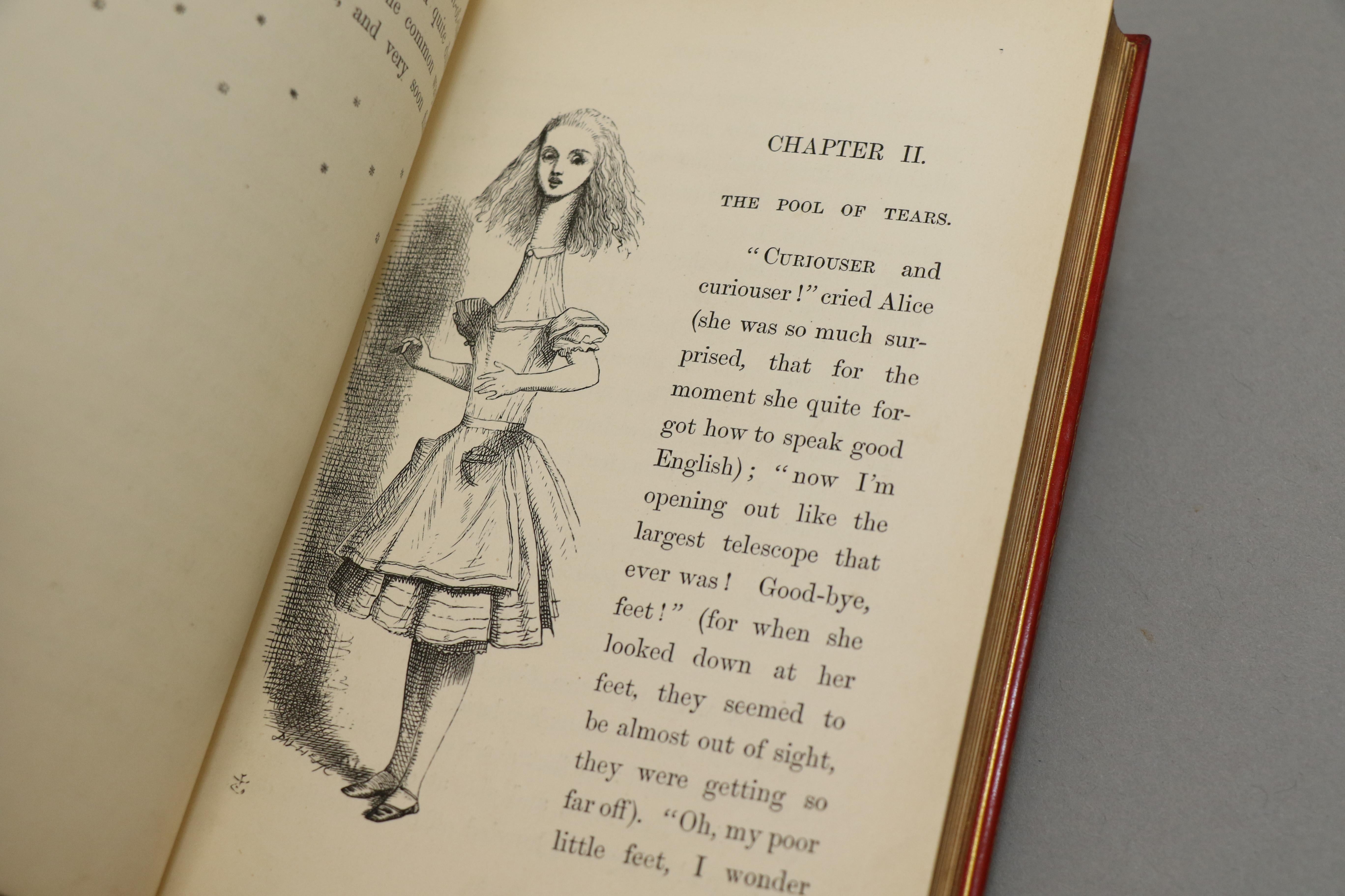 Books, Lewis Carroll's 'Alice in Wonderland' & 'Through the Looking Glass' In Good Condition In New York, NY
