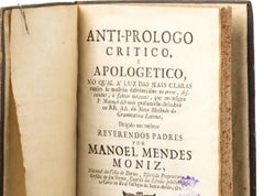 Books - Moniz; Manuel Mendes - Critical and apologetic anti-prologue