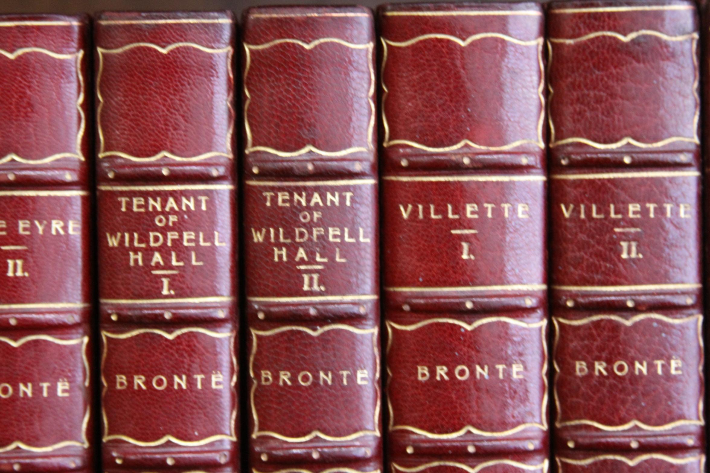 20th Century Books. Collection Leather Bound Antiques Books.  The Novels of the Bronte Sister