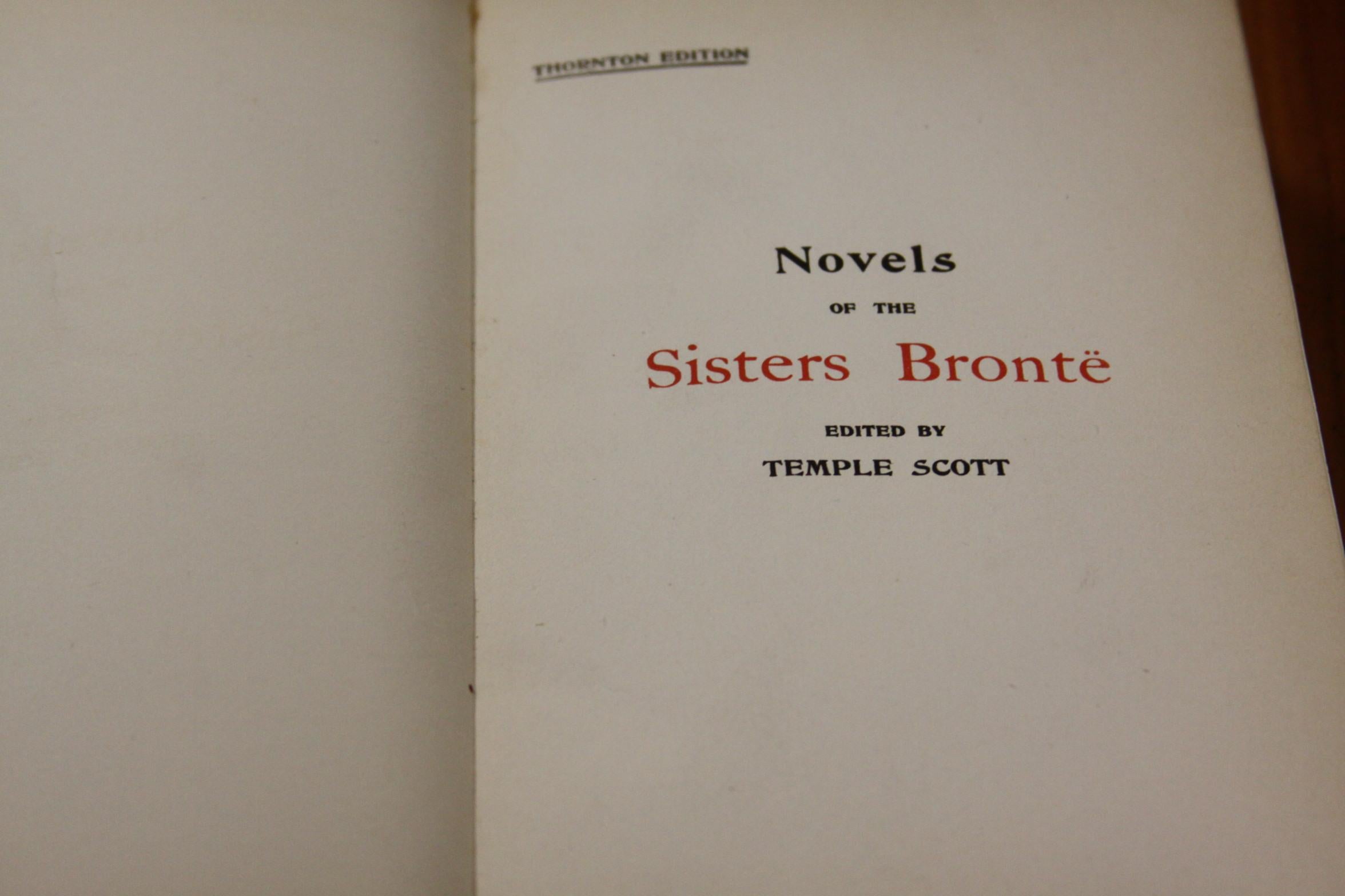 Books. Collection Leather Bound Antiques Books.  The Novels of the Bronte Sister 1