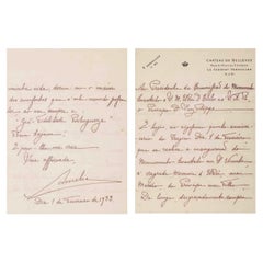 Books - Queen Amélia of Portugal; autographed letter