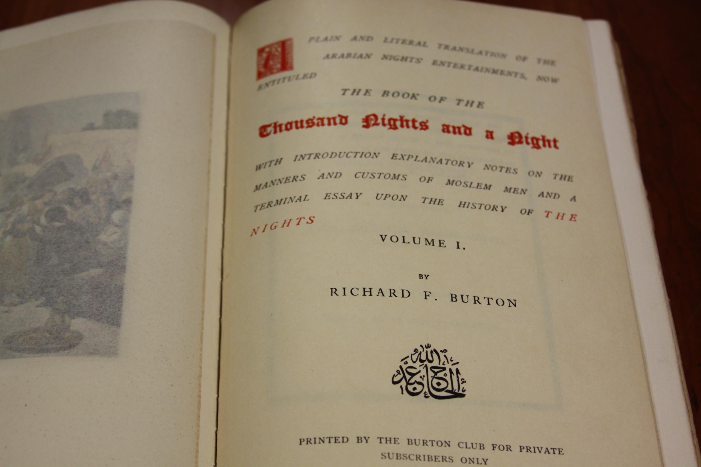 Books. Richard F Burton. The Arabian Nights And Supplemental Nights.  Rare Set. 6