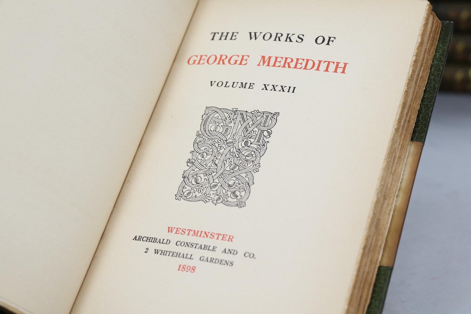 Books, The Collected Works of George Meredith 1