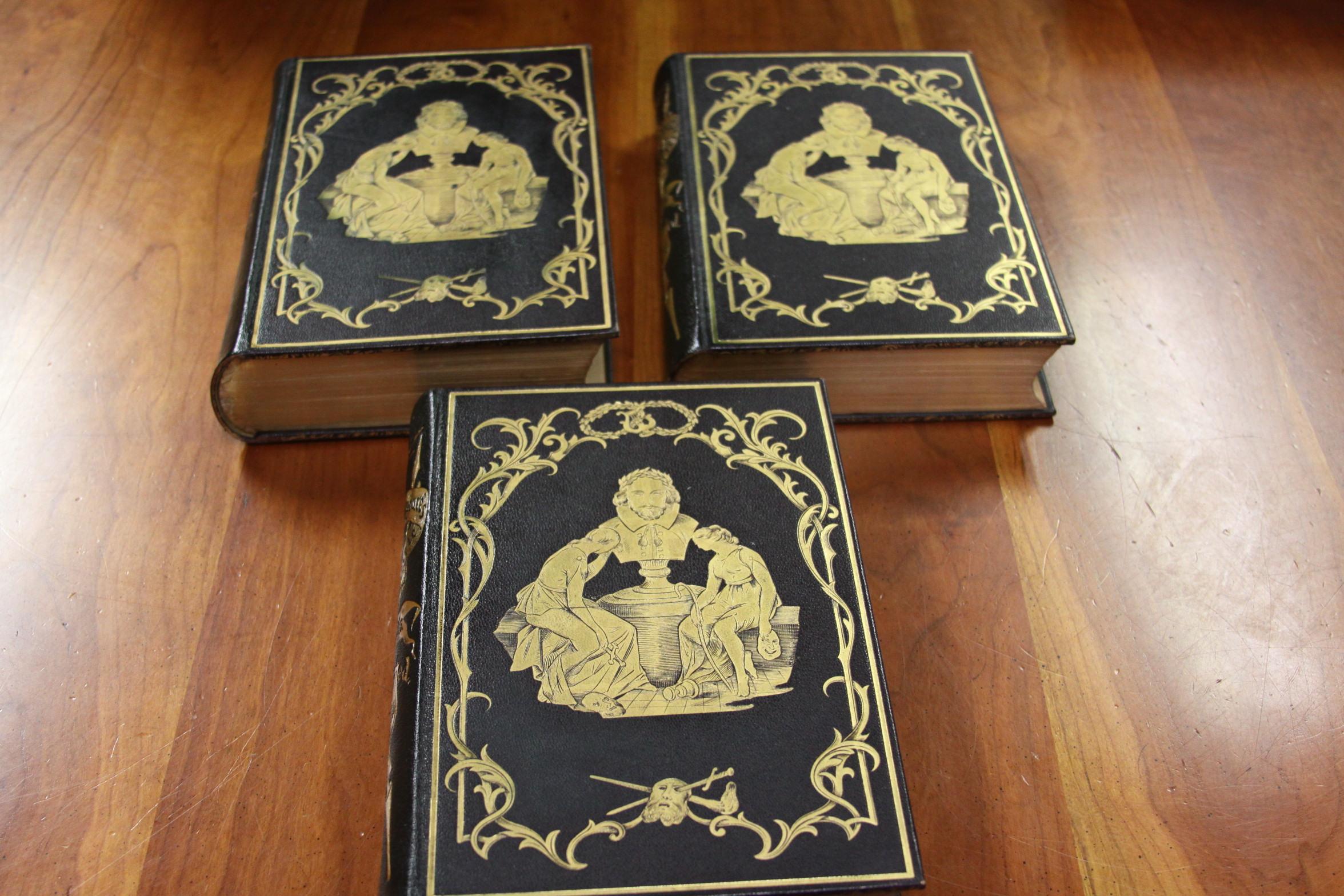 19th Century Books.  Collections Leather Bound Set. The Dramatic Plays of William Shakespeare
