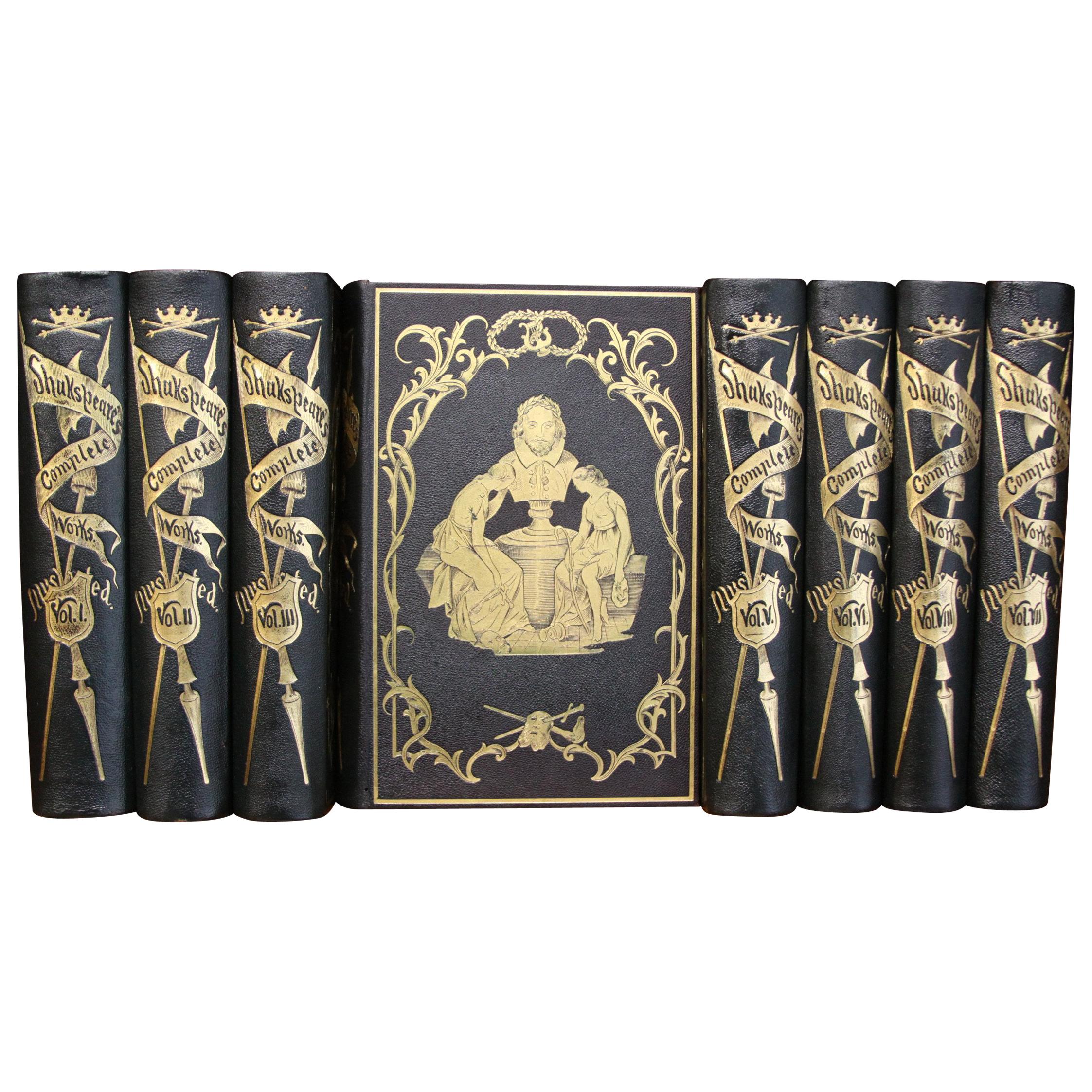 Books.  Collections Leather Bound Set. The Dramatic Plays of William Shakespeare