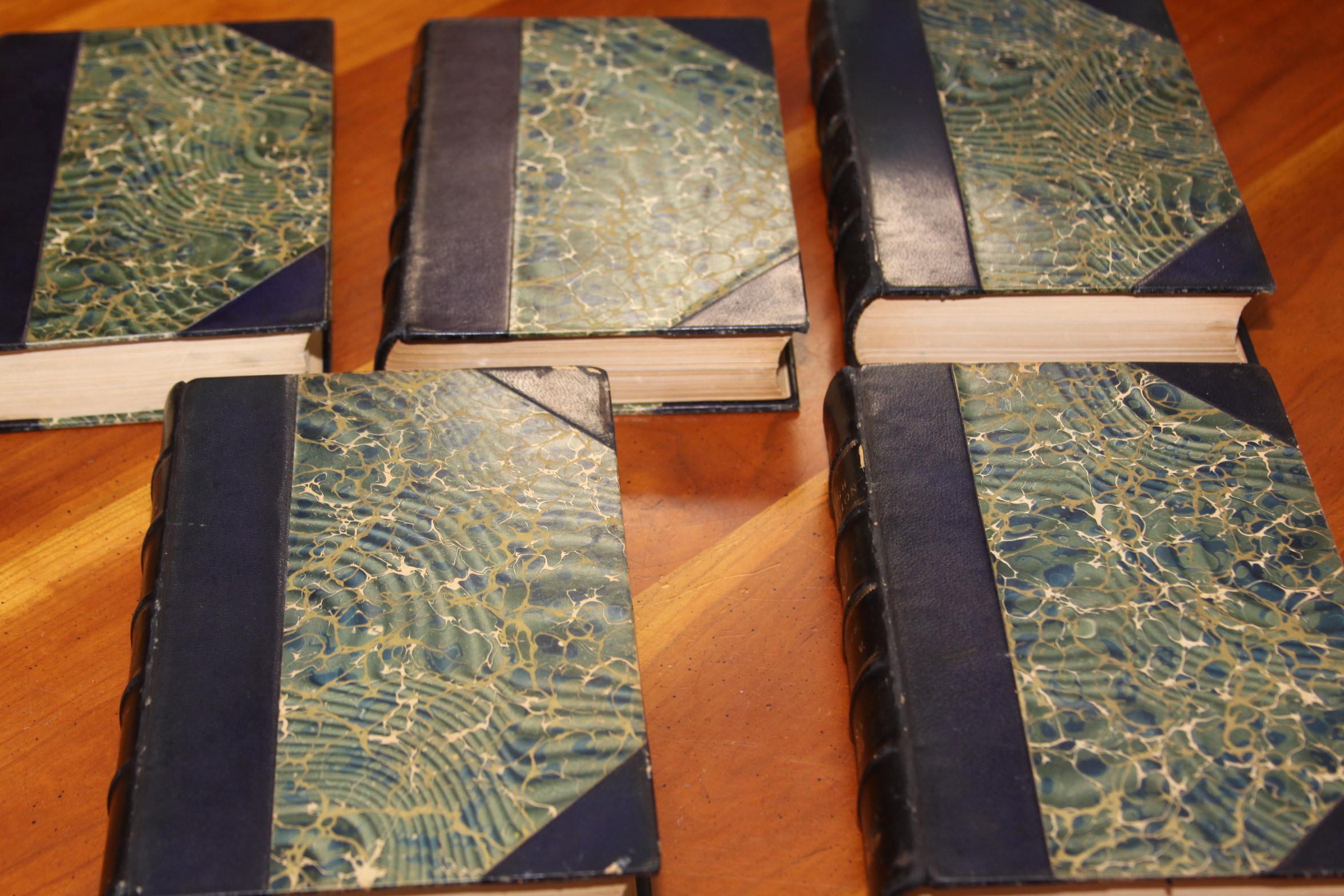 Books, the History of the French Revolution, Collection Antique Leatherbound Set 2