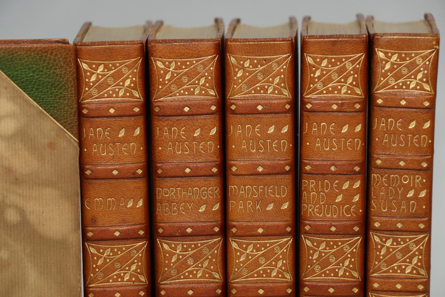 Leatherbound. Six volumes. Bound in three quarter green morocco by Sotherans with marbled boards, top edges gilt, and raised bands & ornate gilt tooling on spines. Very good. Published in London by Richard Bentley & Son in 1886.

All listed