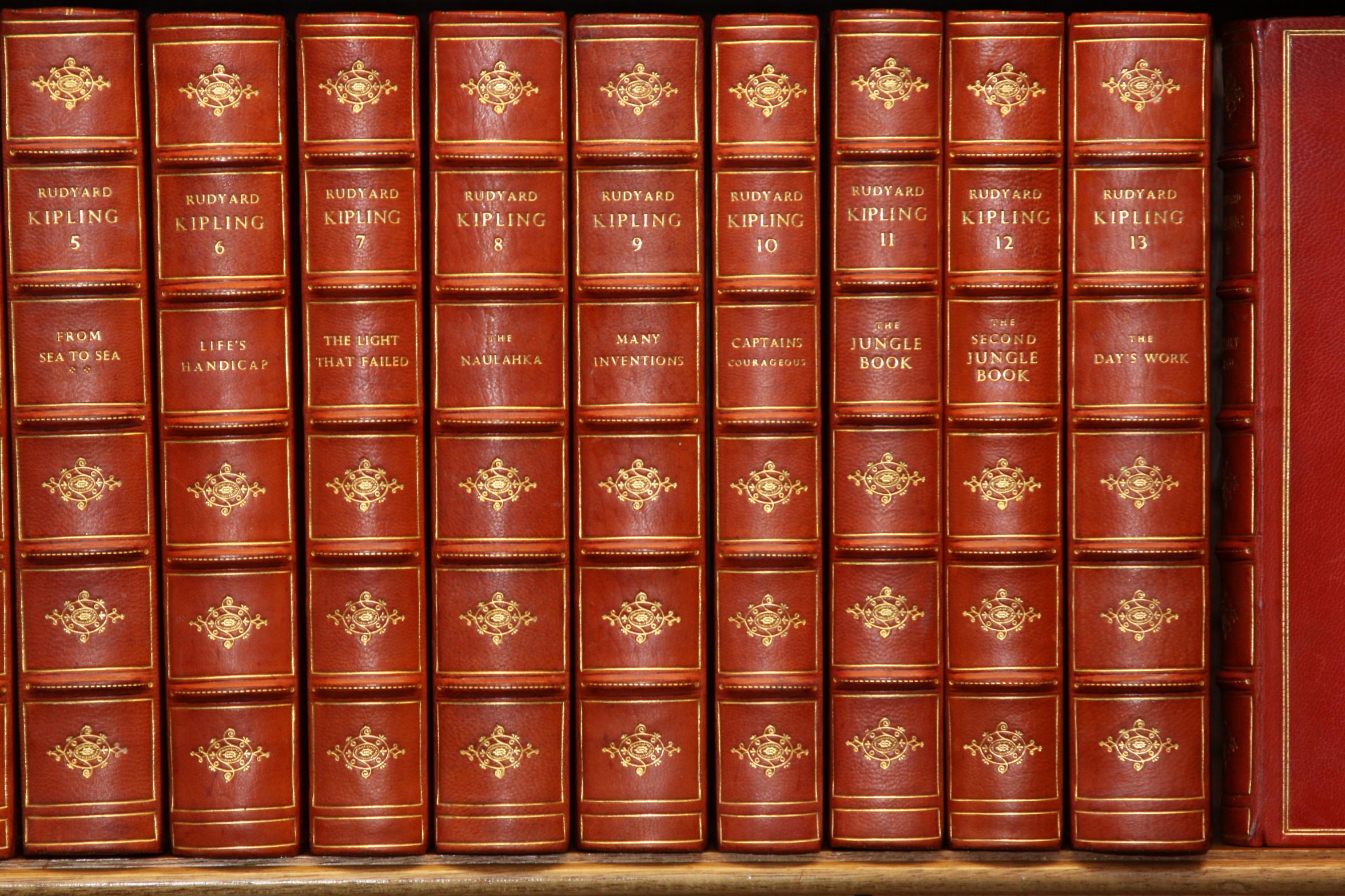 Dyed Books the Writings of Rudyard Kipling, the Bombay Edition Collected Antiques Set