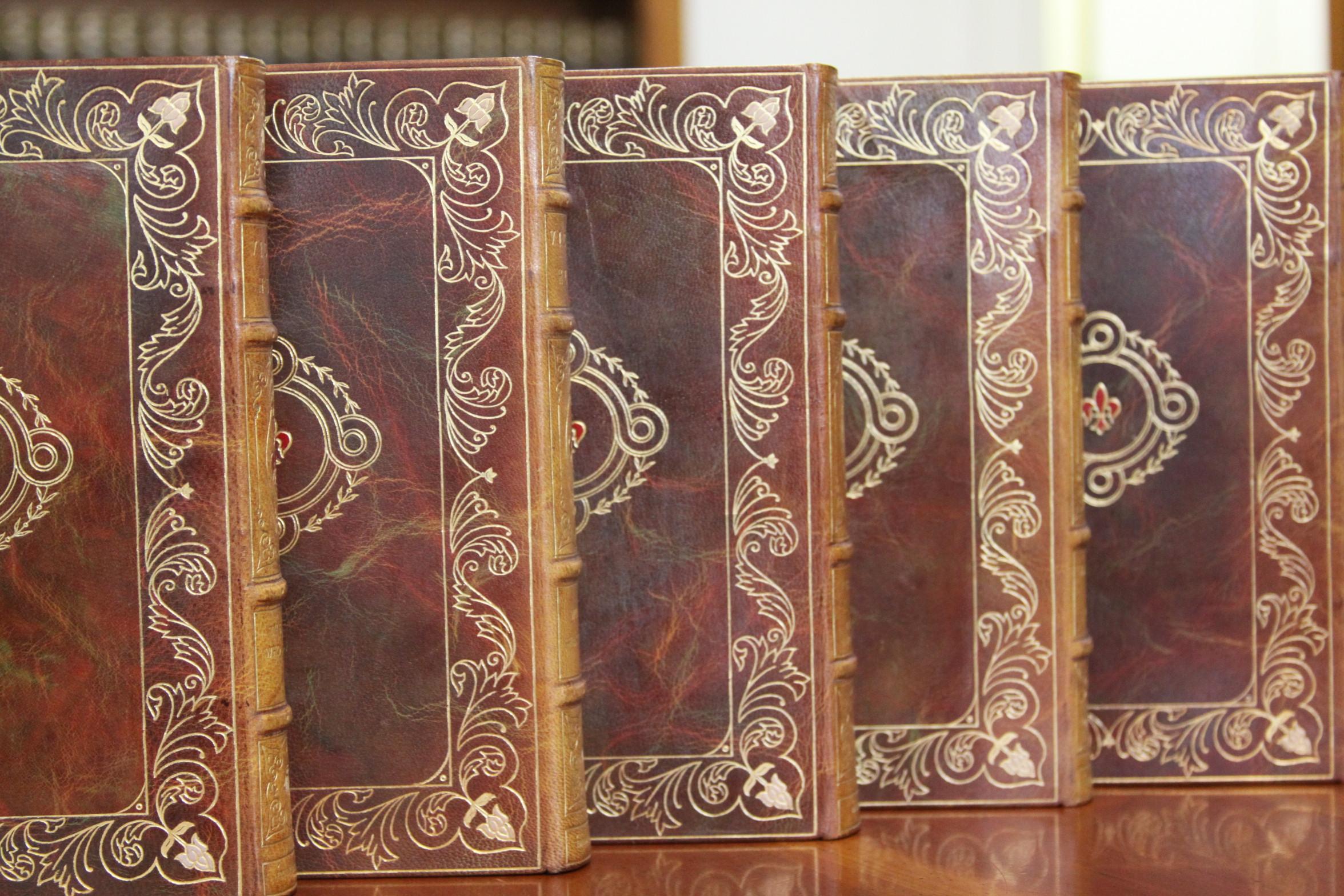 Books, Victor Hugo Writings, Antique Leather-Bound Collections 14