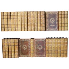Books, Victor Hugo Writings, Antique Leather-Bound Collections