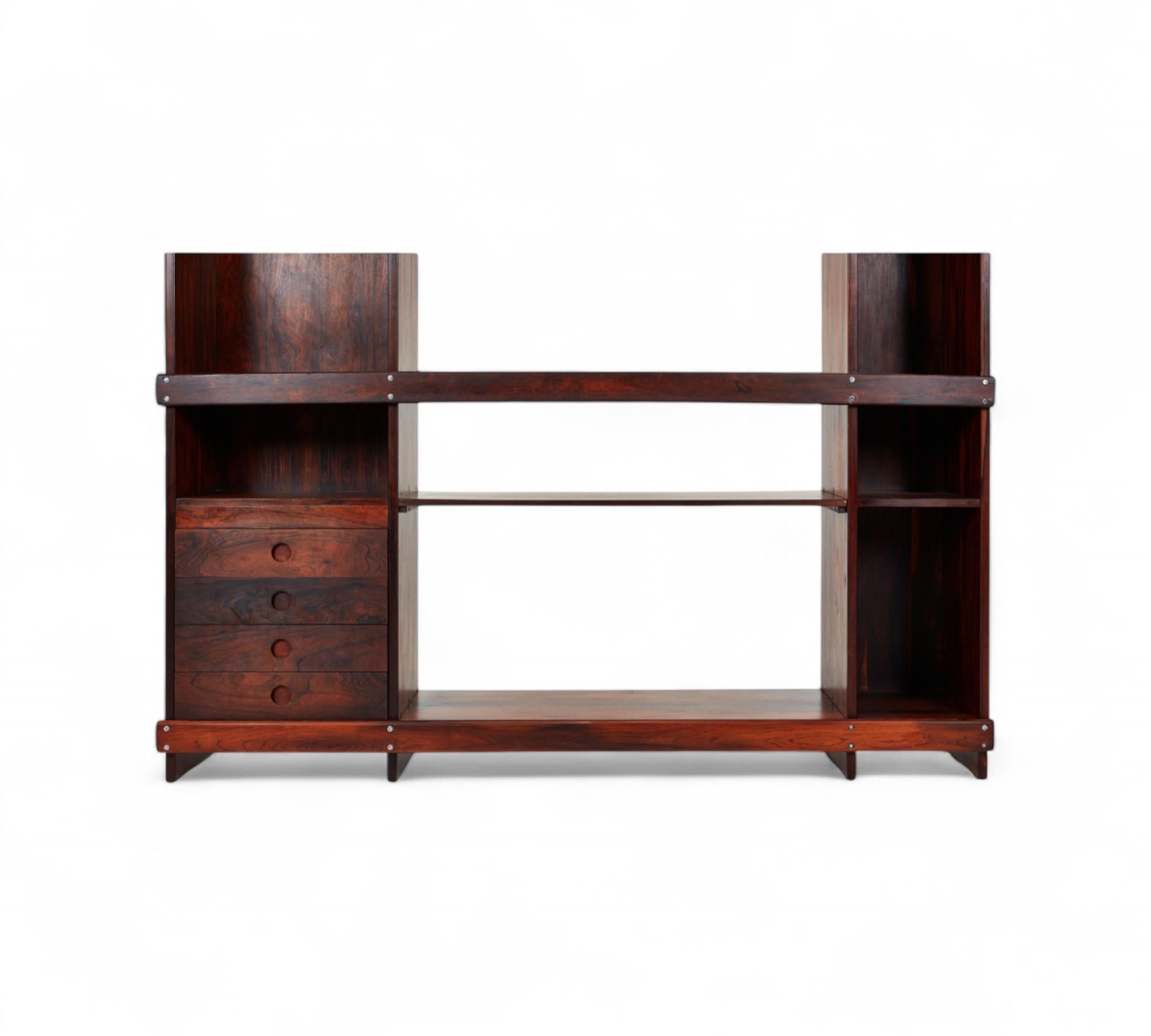Bookshelf “Adolpho” in Hardwood by Sergio Rodrigues, c. 1968s For Sale 5