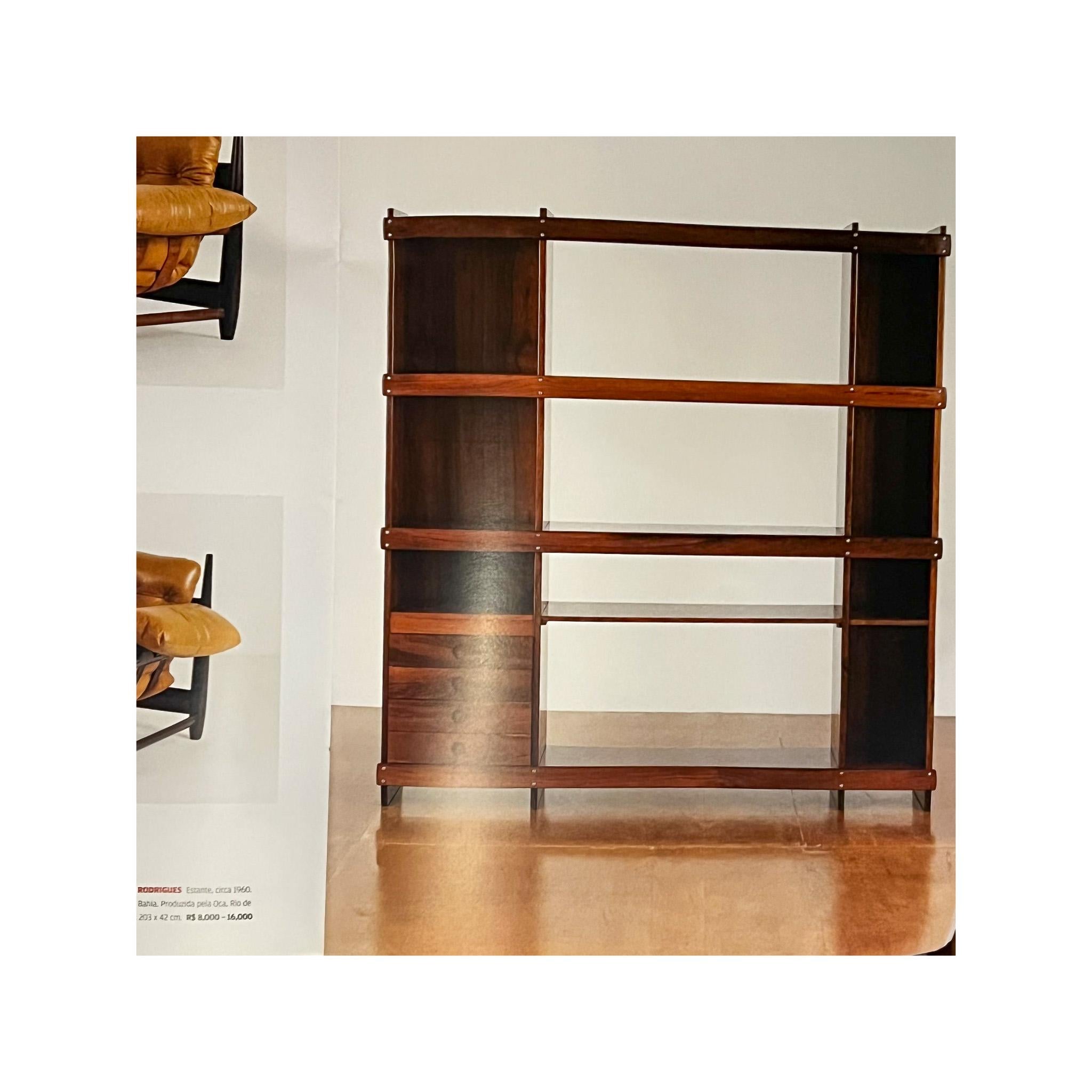 Bookshelf “Adolpho” in Hardwood by Sergio Rodrigues, c. 1968s For Sale 9
