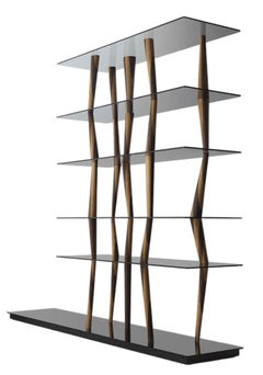 Bookshelf Casamania & Horm Sendai - Crystal Smoked Glass - design Toyo Ito