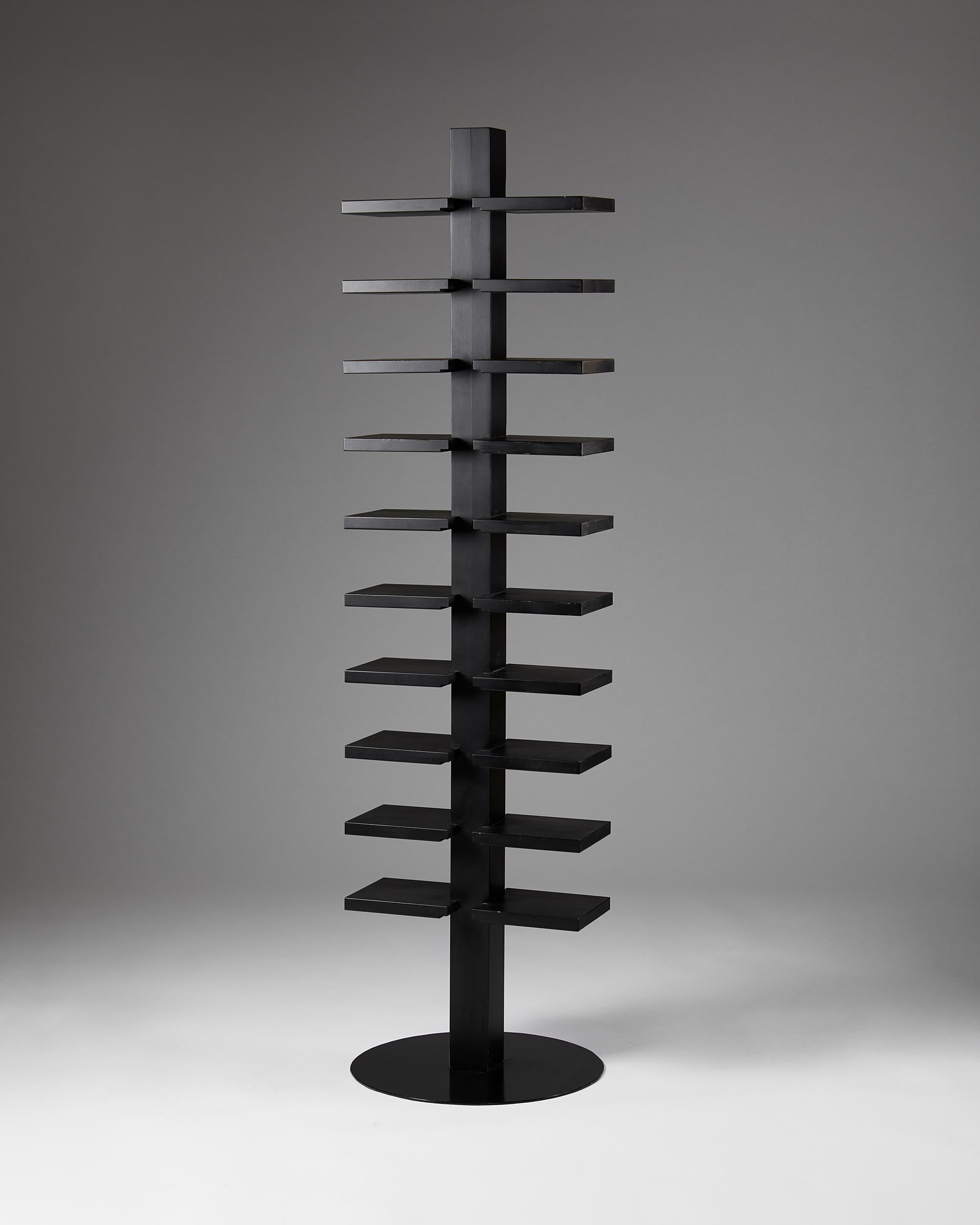 Mid-Century Modern Bookshelf ‘Double Pilaster’ Designed by John Kandell for Källemo, Sweden, 1990s