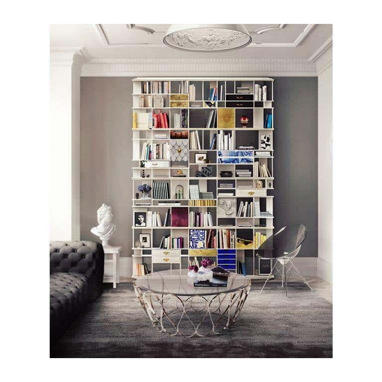 Bookshelf in Lacquered Wood with a Variety of Finishes In New Condition For Sale In Saint-Ouen, FR