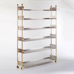 Bookshelf Made From Solid Brass And SolidStainless Steel