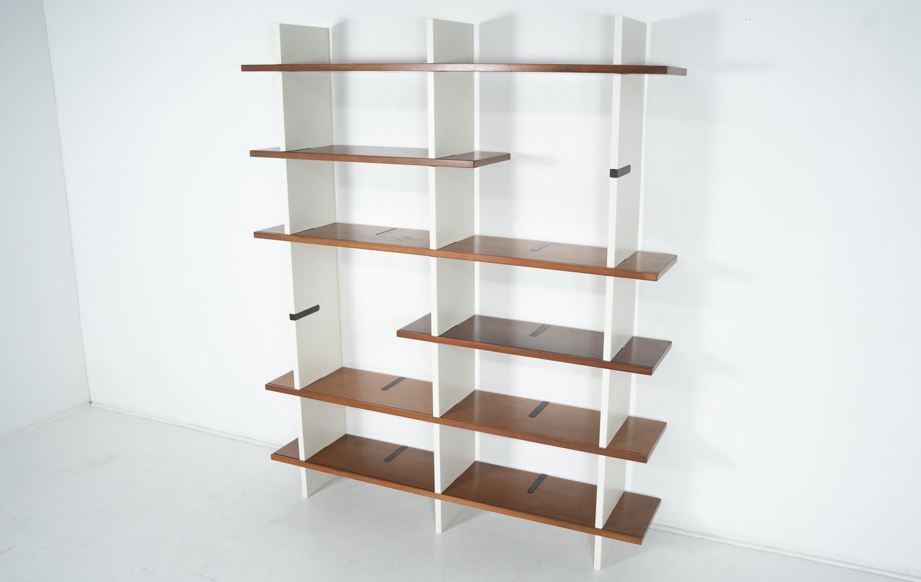 Mid-Century moderno Libreria modello 'Domino' di Eugenio Gerli per Tecno Milano, 1966 in vendita